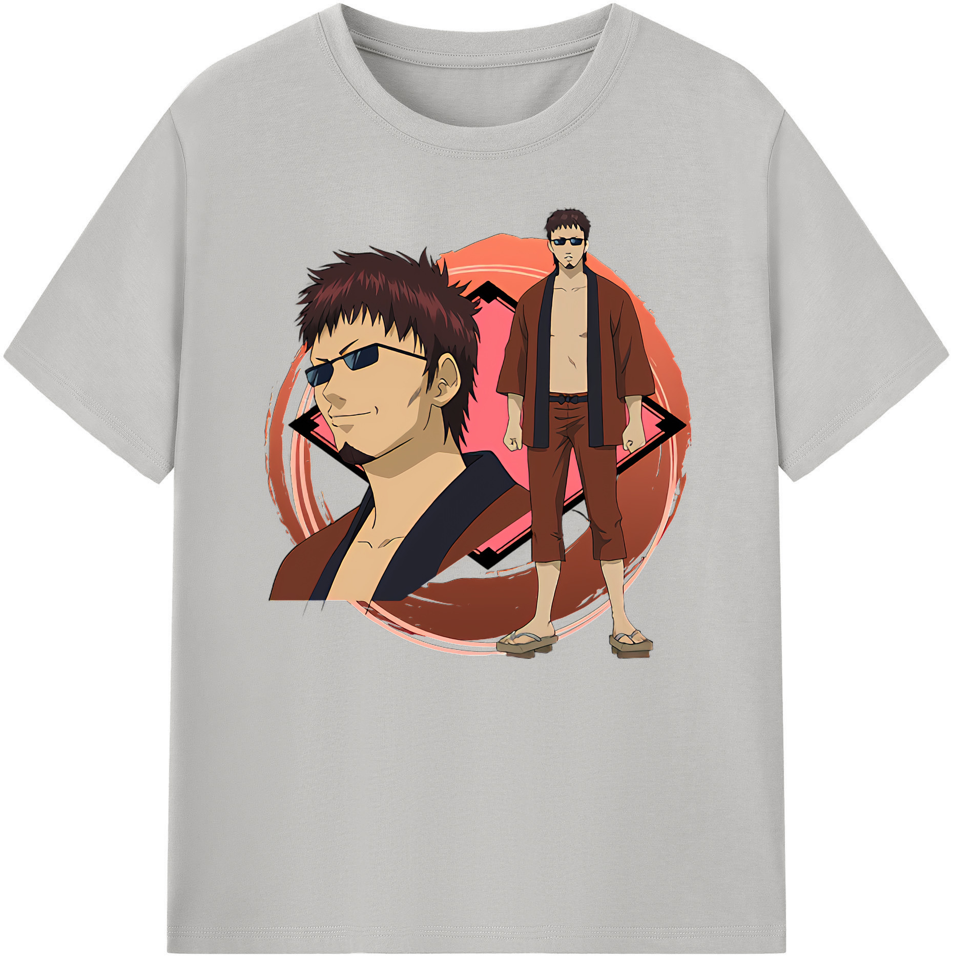 （画像用） ぎんたま 坂田銀時（さかたぎんとき） 神楽 志村新八（しむら しんぱち） GINTAMA Sakata Gintoki Kagura Shimura Shinpachi 綿100％ メンズ半袖Tシャツ｜肌触りやわらか＆通気性