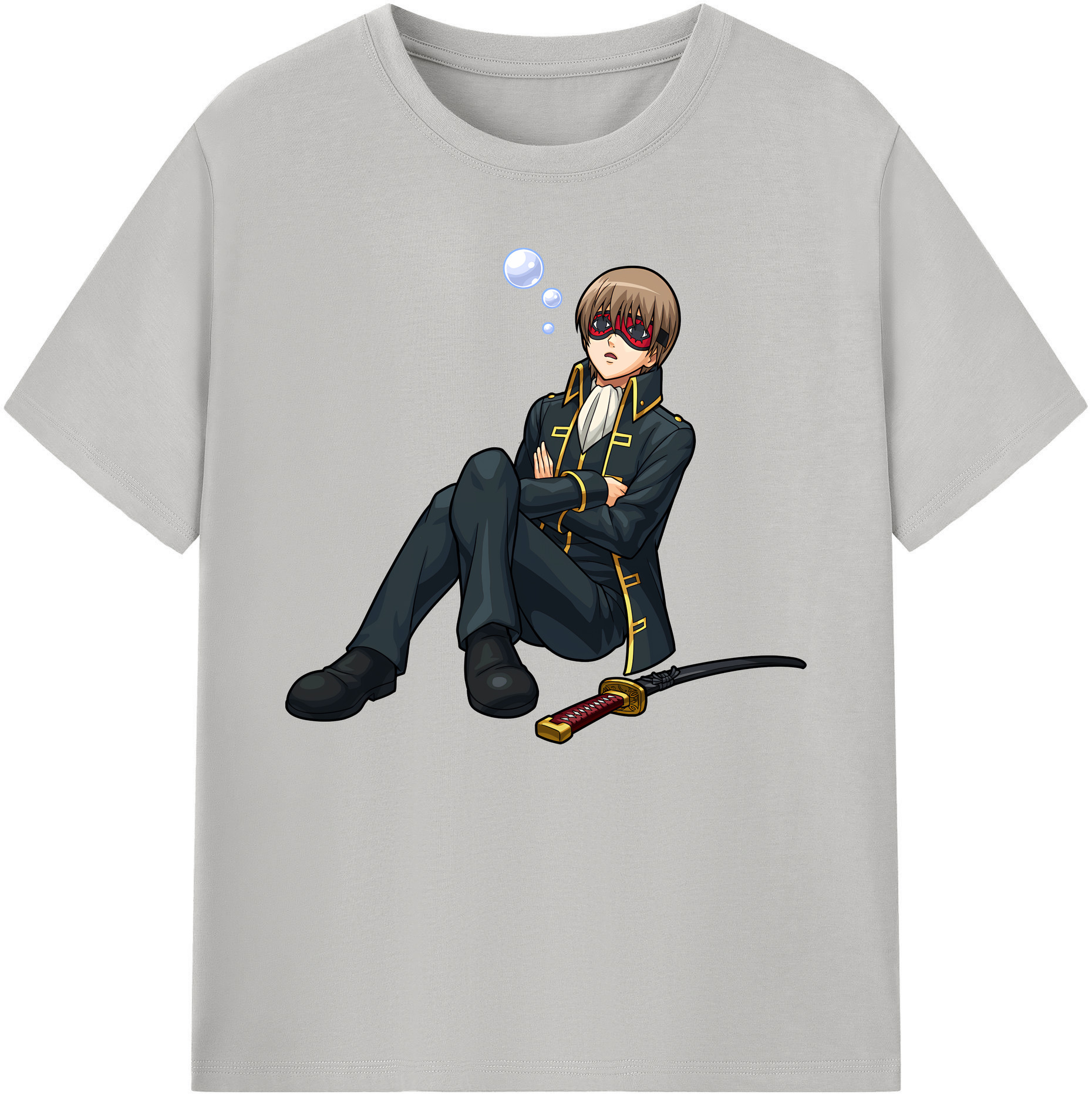 （画像用） ぎんたま 坂田銀時（さかたぎんとき） 神楽 志村新八（しむら しんぱち） GINTAMA Sakata Gintoki Kagura Shimura Shinpachi 綿100％ メンズ半袖Tシャツ｜肌触りやわらか＆通気性