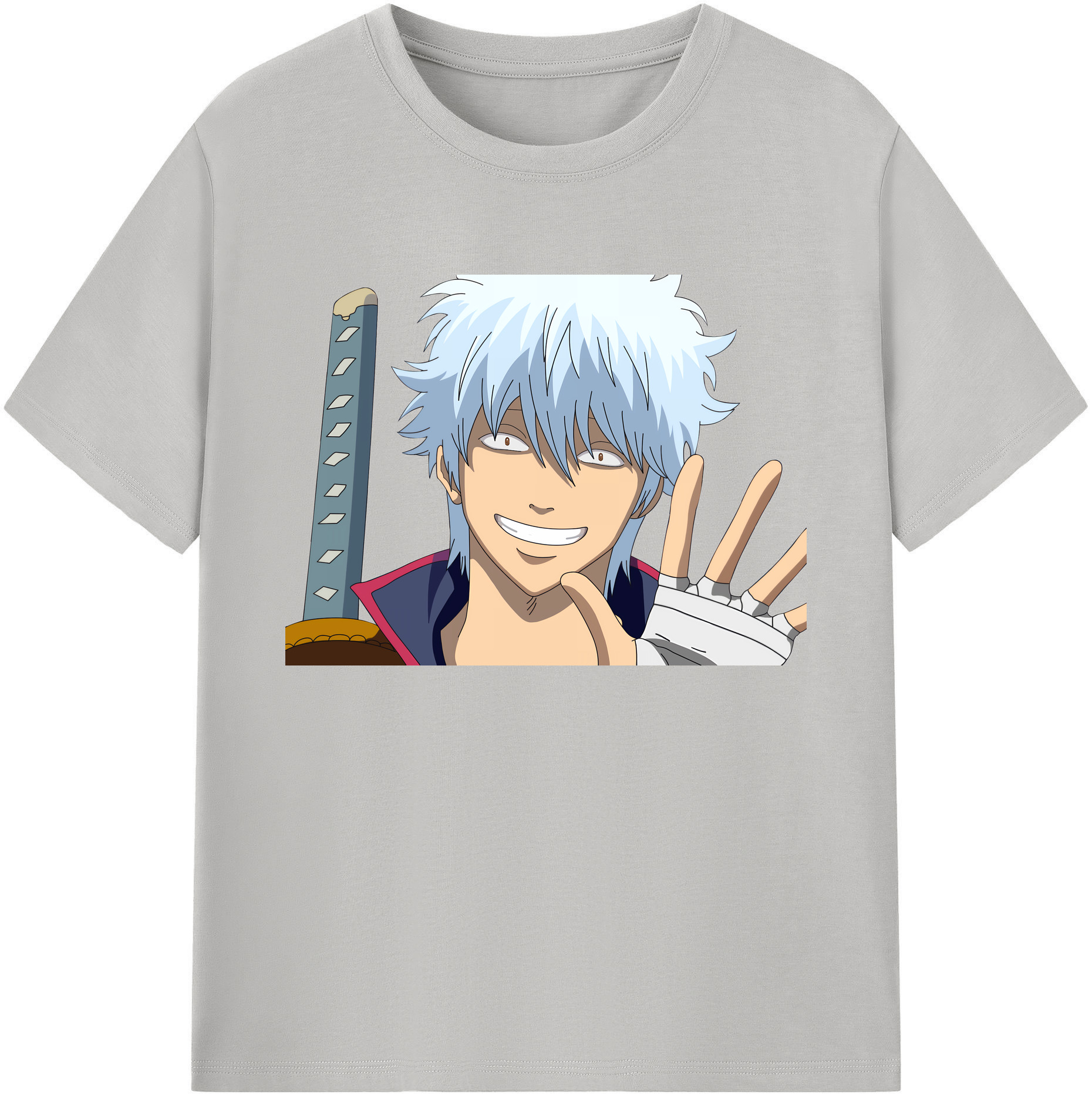 （画像用） ぎんたま 坂田銀時（さかたぎんとき） 神楽 志村新八（しむら しんぱち） GINTAMA Sakata Gintoki Kagura Shimura Shinpachi 綿100％ メンズ半袖Tシャツ｜肌触りやわらか＆通気性