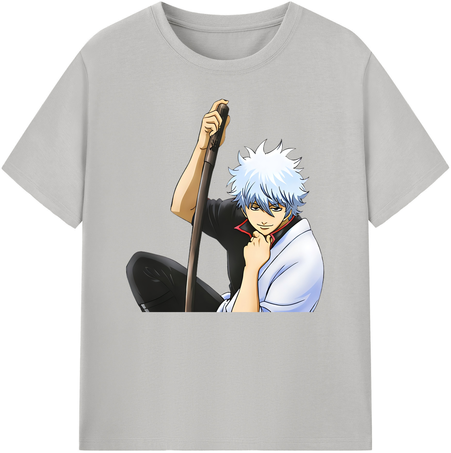 （画像用） ぎんたま 坂田銀時（さかたぎんとき） 神楽 志村新八（しむら しんぱち） GINTAMA Sakata Gintoki Kagura Shimura Shinpachi 綿100％ メンズ半袖Tシャツ｜肌触りやわらか＆通気性