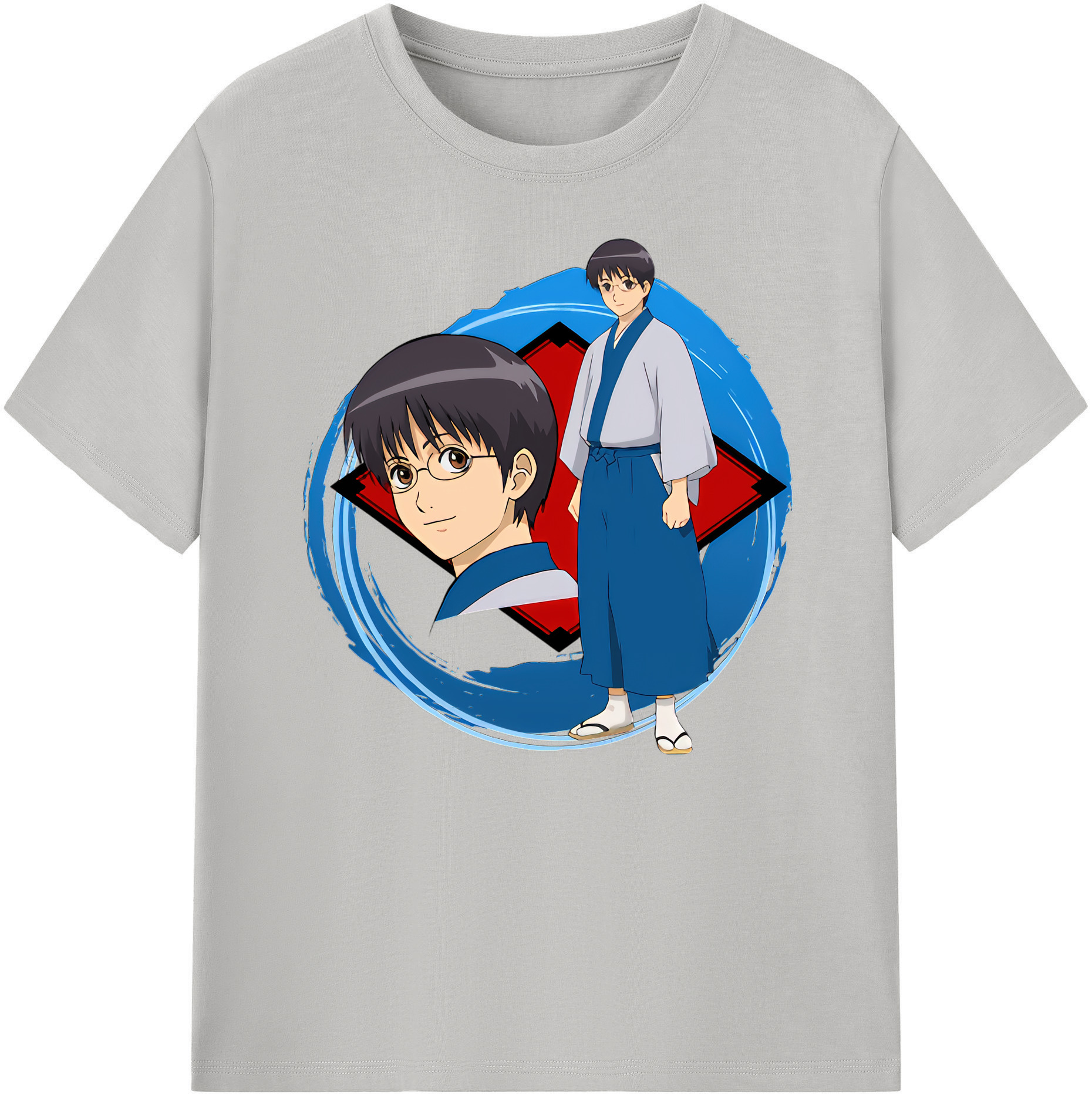 （画像用） ぎんたま 坂田銀時（さかたぎんとき） 神楽 志村新八（しむら しんぱち） GINTAMA Sakata Gintoki Kagura Shimura Shinpachi 綿100％ メンズ半袖Tシャツ｜肌触りやわらか＆通気性