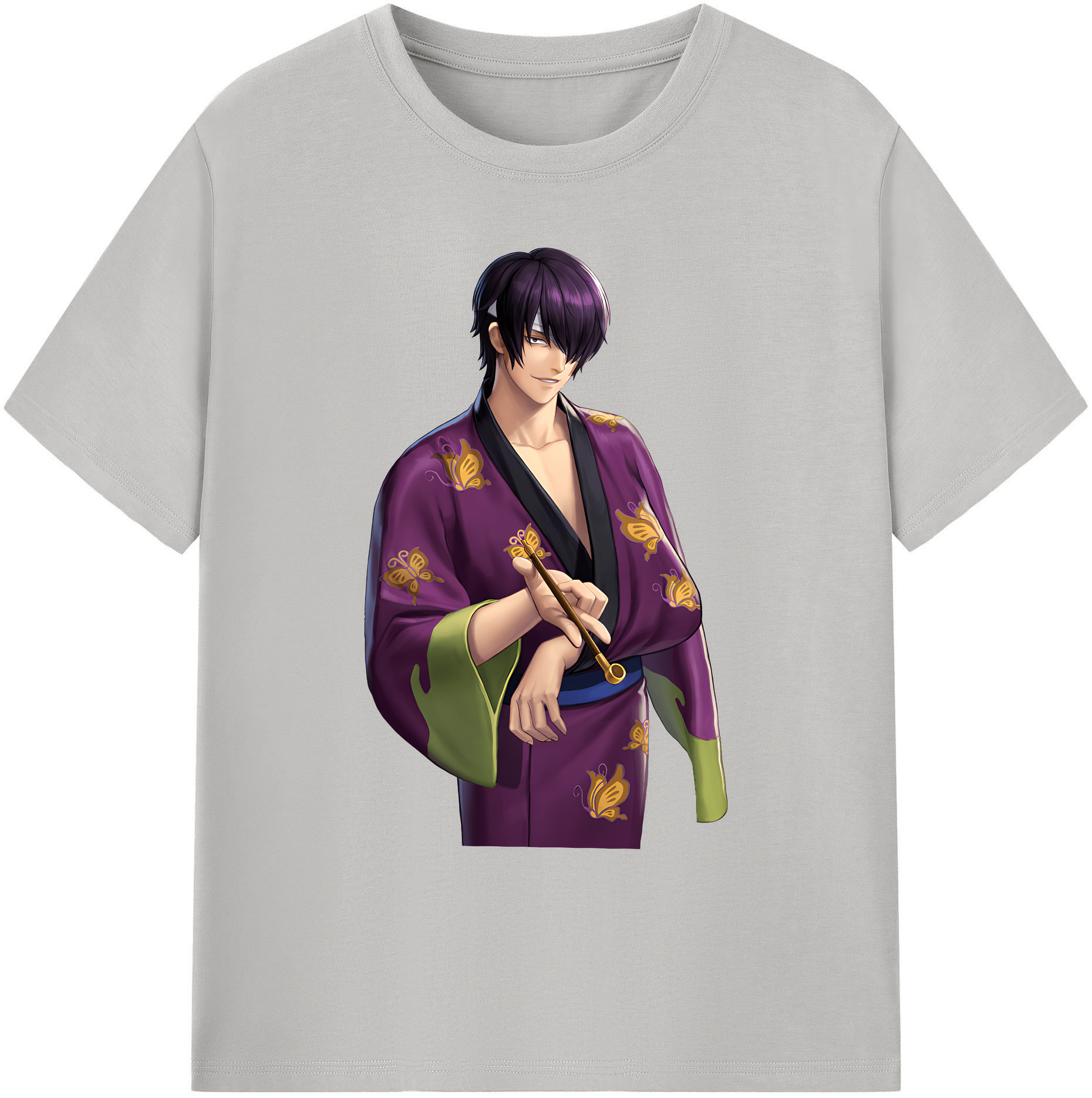 （画像用） ぎんたま 坂田銀時（さかたぎんとき） 神楽 志村新八（しむら しんぱち） GINTAMA Sakata Gintoki Kagura Shimura Shinpachi 綿100％ メンズ半袖Tシャツ｜肌触りやわらか＆通気性