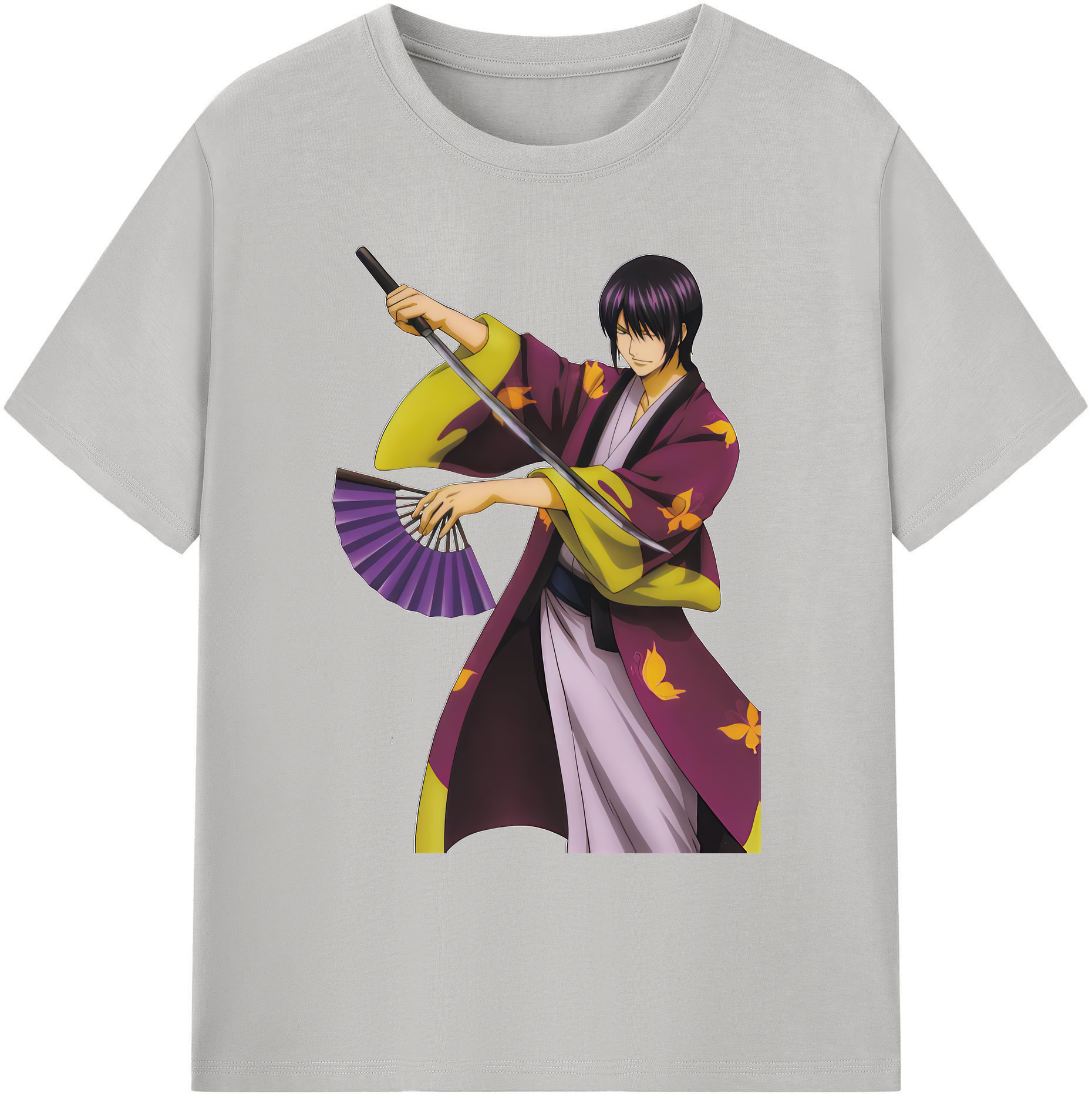 （画像用） ぎんたま 坂田銀時（さかたぎんとき） 神楽 志村新八（しむら しんぱち） GINTAMA Sakata Gintoki Kagura Shimura Shinpachi 綿100％ メンズ半袖Tシャツ｜肌触りやわらか＆通気性