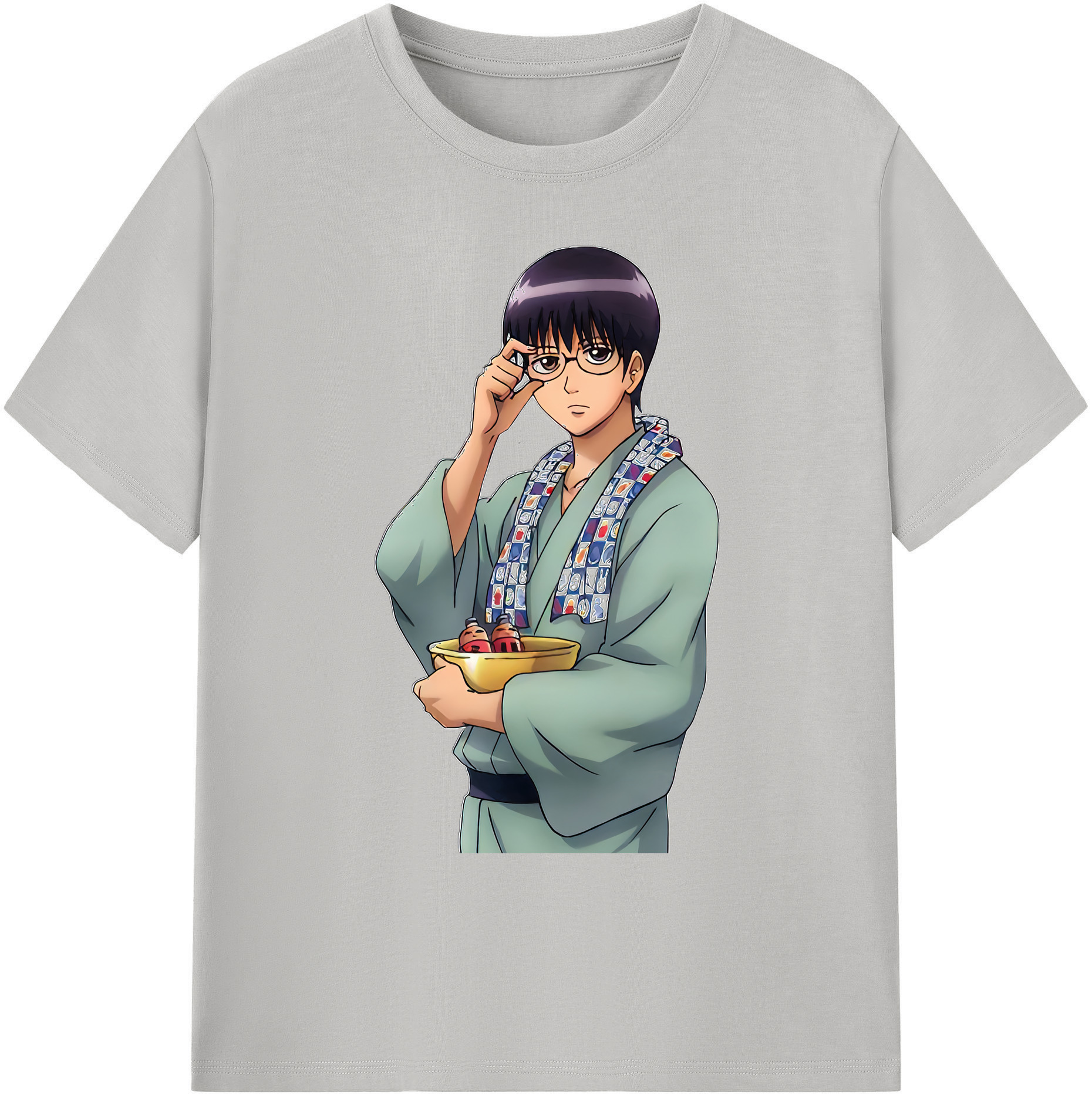 （画像用） ぎんたま 坂田銀時（さかたぎんとき） 神楽 志村新八（しむら しんぱち） GINTAMA Sakata Gintoki Kagura Shimura Shinpachi 綿100％ メンズ半袖Tシャツ｜肌触りやわらか＆通気性