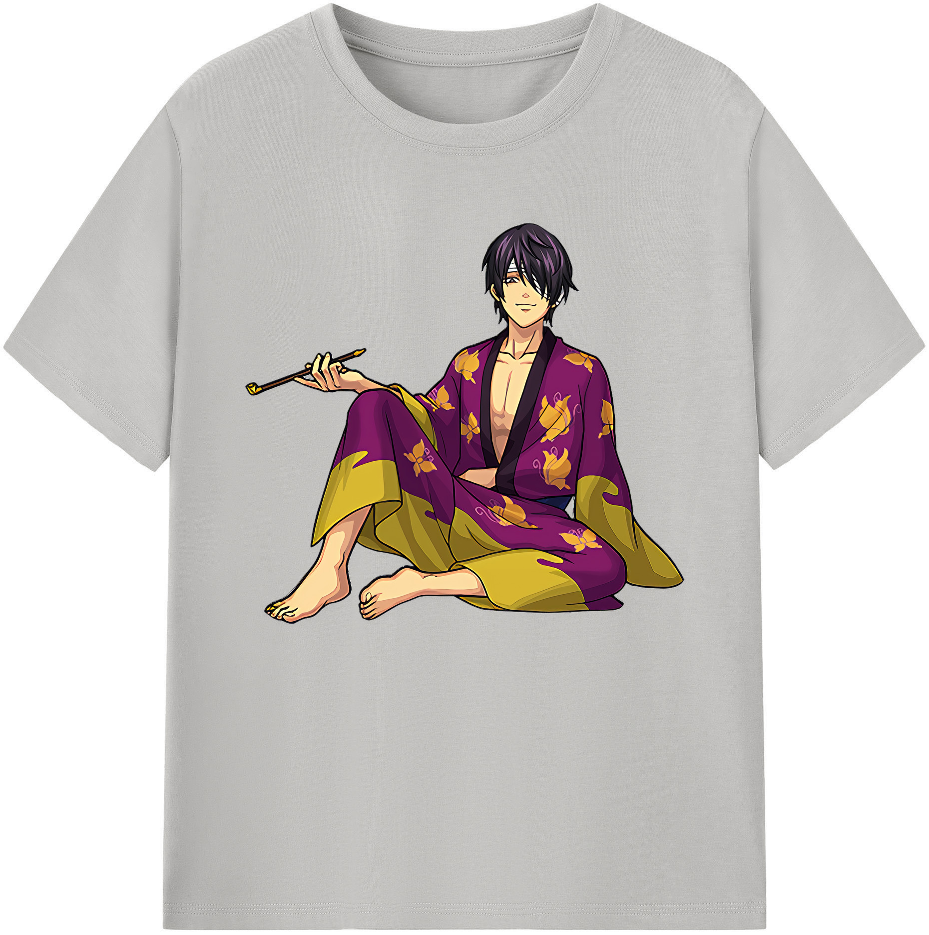 （画像用） ぎんたま 坂田銀時（さかたぎんとき） 神楽 志村新八（しむら しんぱち） GINTAMA Sakata Gintoki Kagura Shimura Shinpachi 綿100％ メンズ半袖Tシャツ｜肌触りやわらか＆通気性