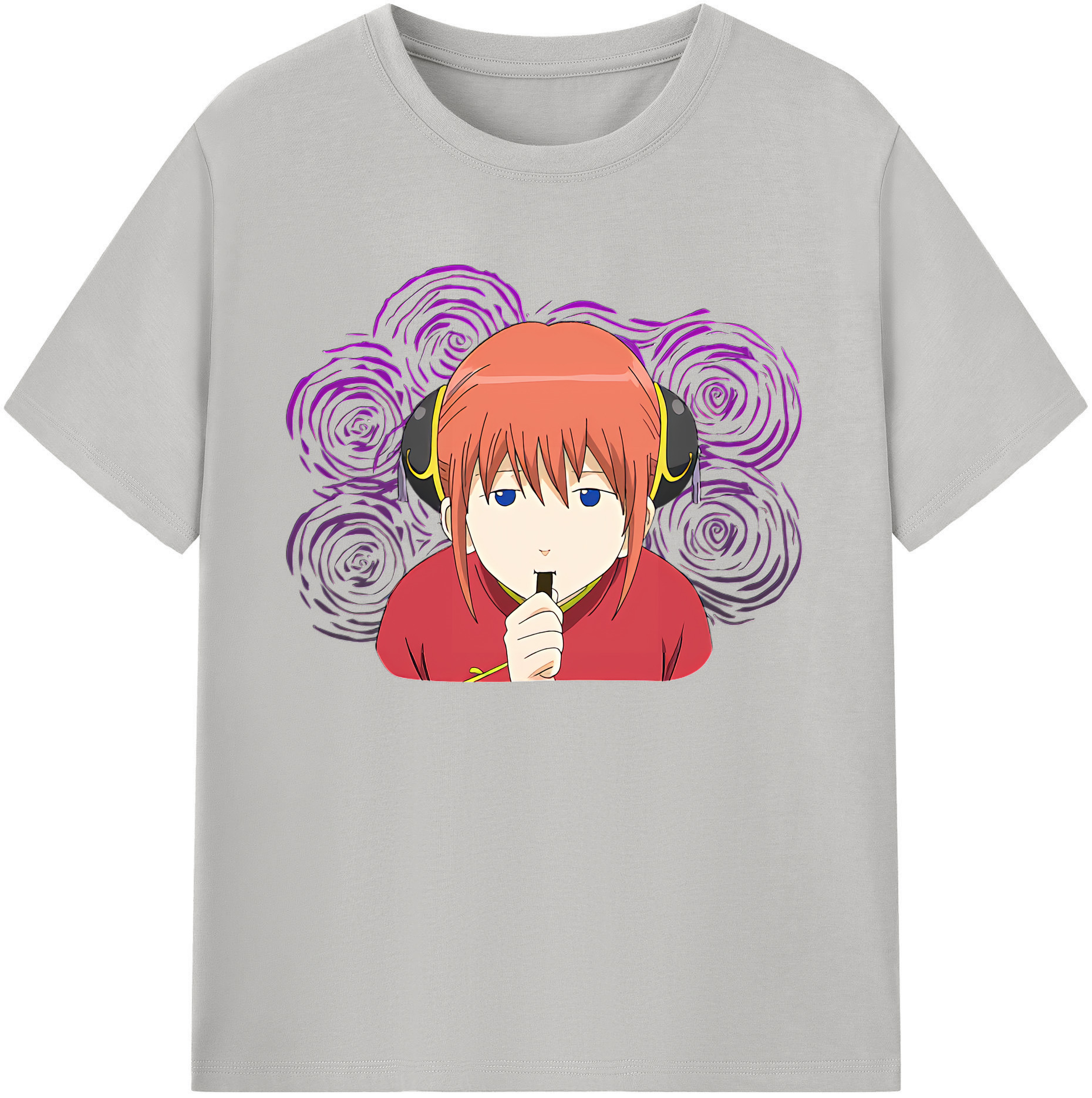 （画像用） ぎんたま 坂田銀時（さかたぎんとき） 神楽 志村新八（しむら しんぱち） GINTAMA Sakata Gintoki Kagura Shimura Shinpachi 綿100％ メンズ半袖Tシャツ｜肌触りやわらか＆通気性