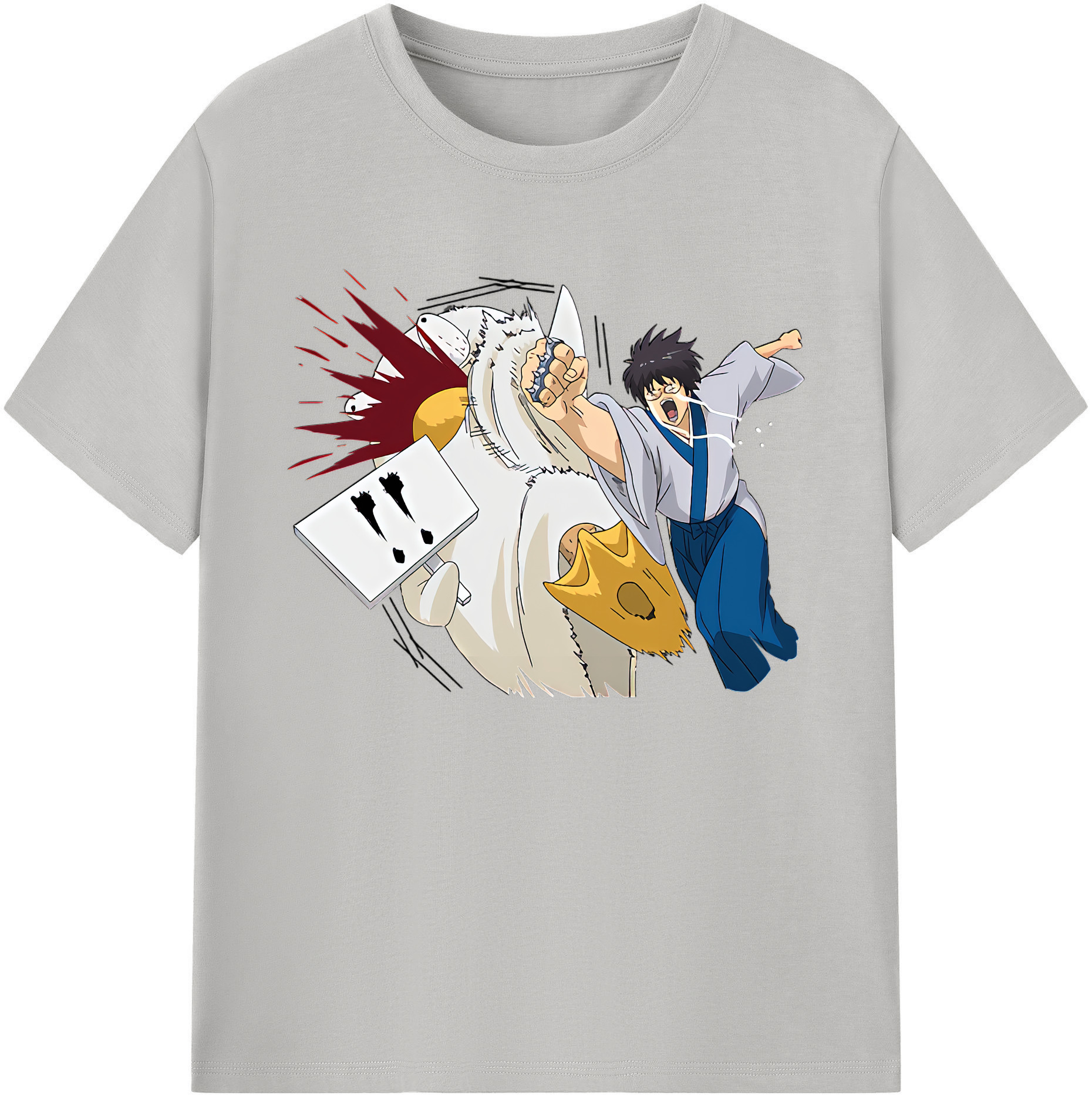 （画像用） ぎんたま 坂田銀時（さかたぎんとき） 神楽 志村新八（しむら しんぱち） GINTAMA Sakata Gintoki Kagura Shimura Shinpachi 綿100％ メンズ半袖Tシャツ｜肌触りやわらか＆通気性