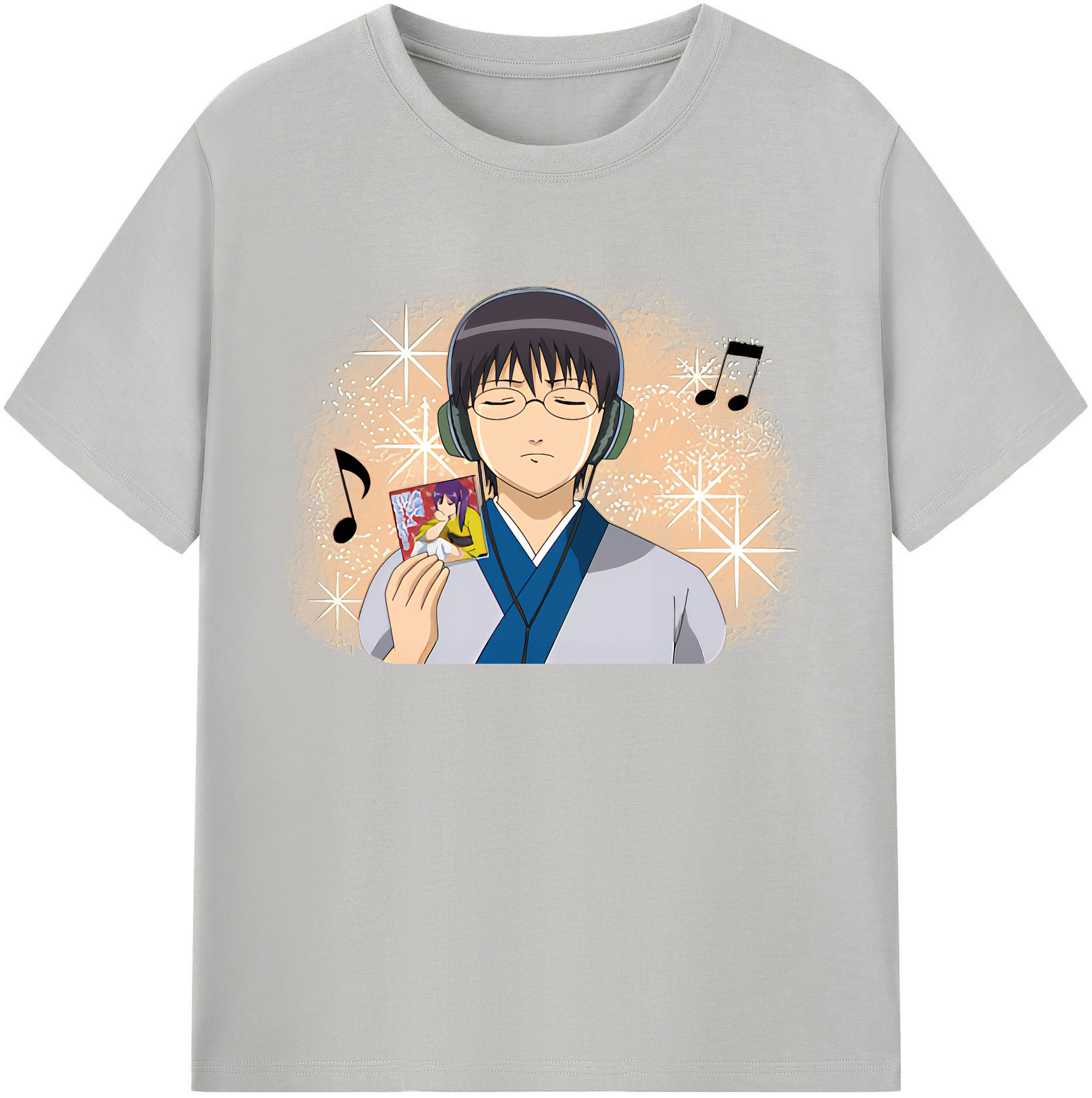 （画像用） ぎんたま 坂田銀時（さかたぎんとき） 神楽 志村新八（しむら しんぱち） GINTAMA Sakata Gintoki Kagura Shimura Shinpachi 綿100％ メンズ半袖Tシャツ｜肌触りやわらか＆通気性