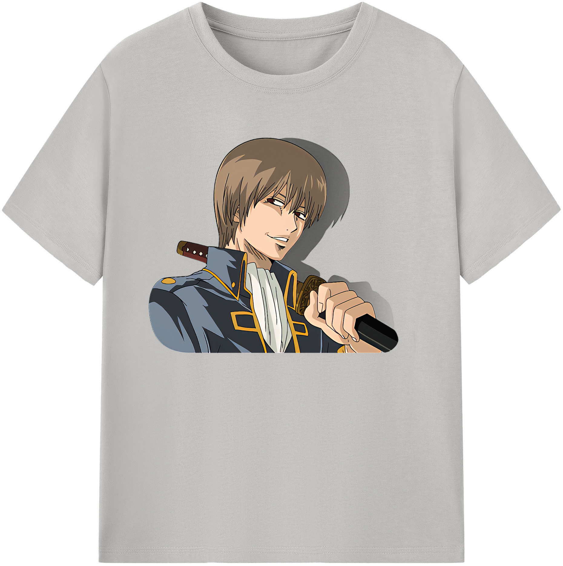（画像用） ぎんたま 坂田銀時（さかたぎんとき） 神楽 志村新八（しむら しんぱち） GINTAMA Sakata Gintoki Kagura Shimura Shinpachi 綿100％ メンズ半袖Tシャツ｜肌触りやわらか＆通気性