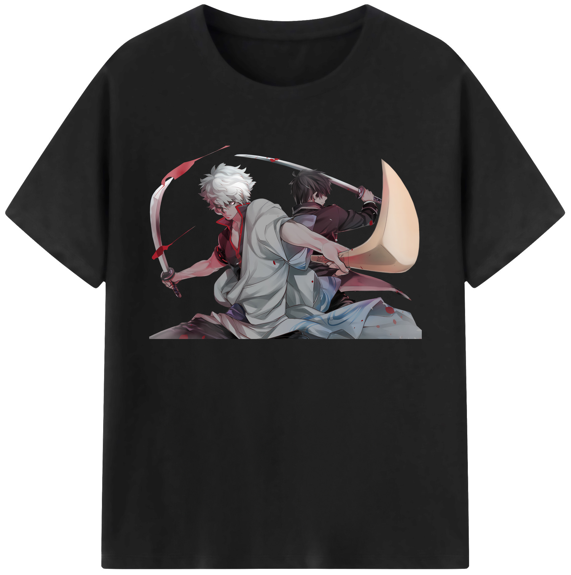 （画像用） ぎんたま 坂田銀時（さかたぎんとき） 神楽 志村新八（しむら しんぱち） GINTAMA Sakata Gintoki Kagura Shimura Shinpachi 綿100％ メンズ半袖Tシャツ｜肌触りやわらか＆通気性