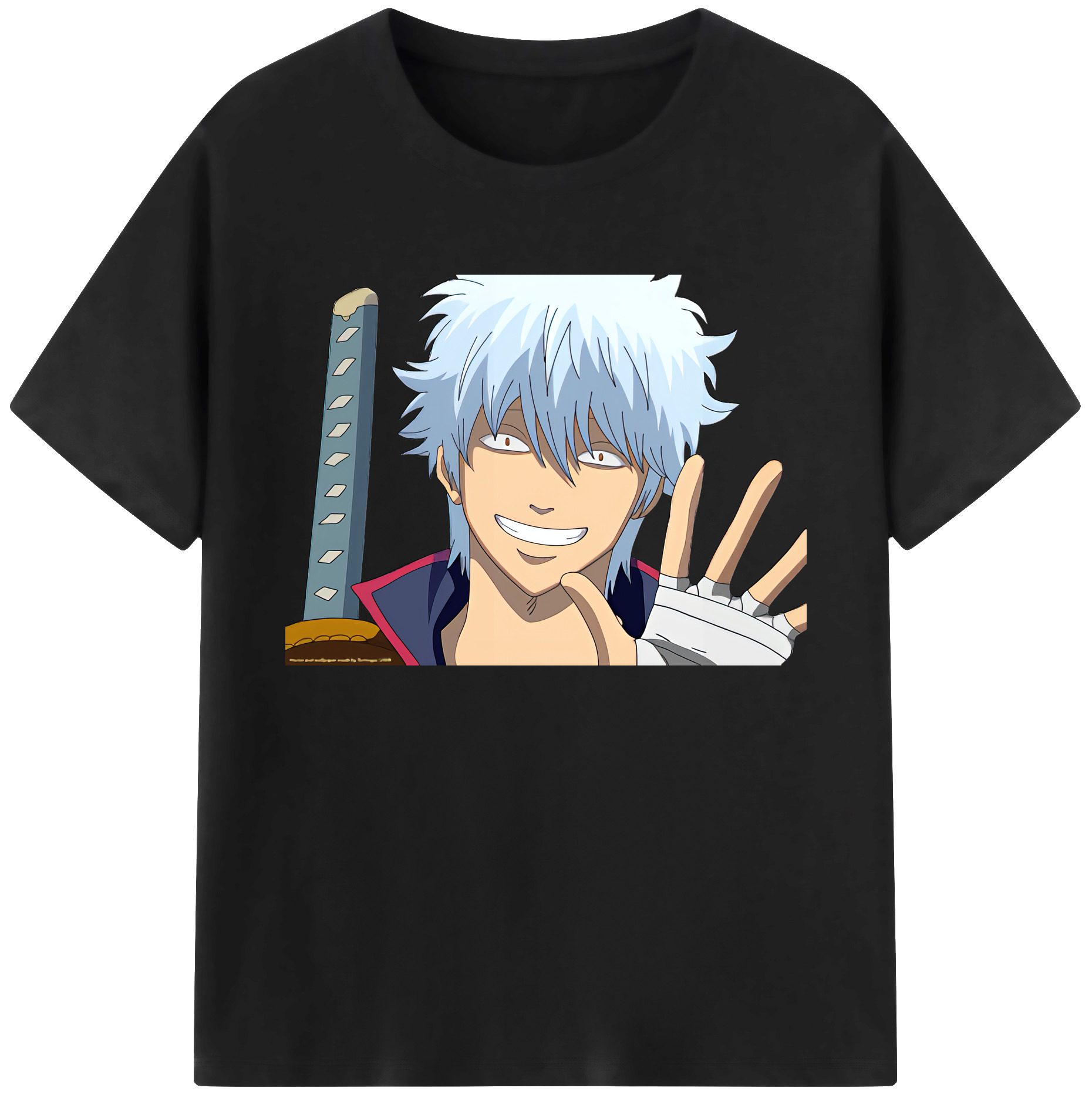 （画像用） ぎんたま 坂田銀時（さかたぎんとき） 神楽 志村新八（しむら しんぱち） GINTAMA Sakata Gintoki Kagura Shimura Shinpachi 綿100％ メンズ半袖Tシャツ｜肌触りやわらか＆通気性