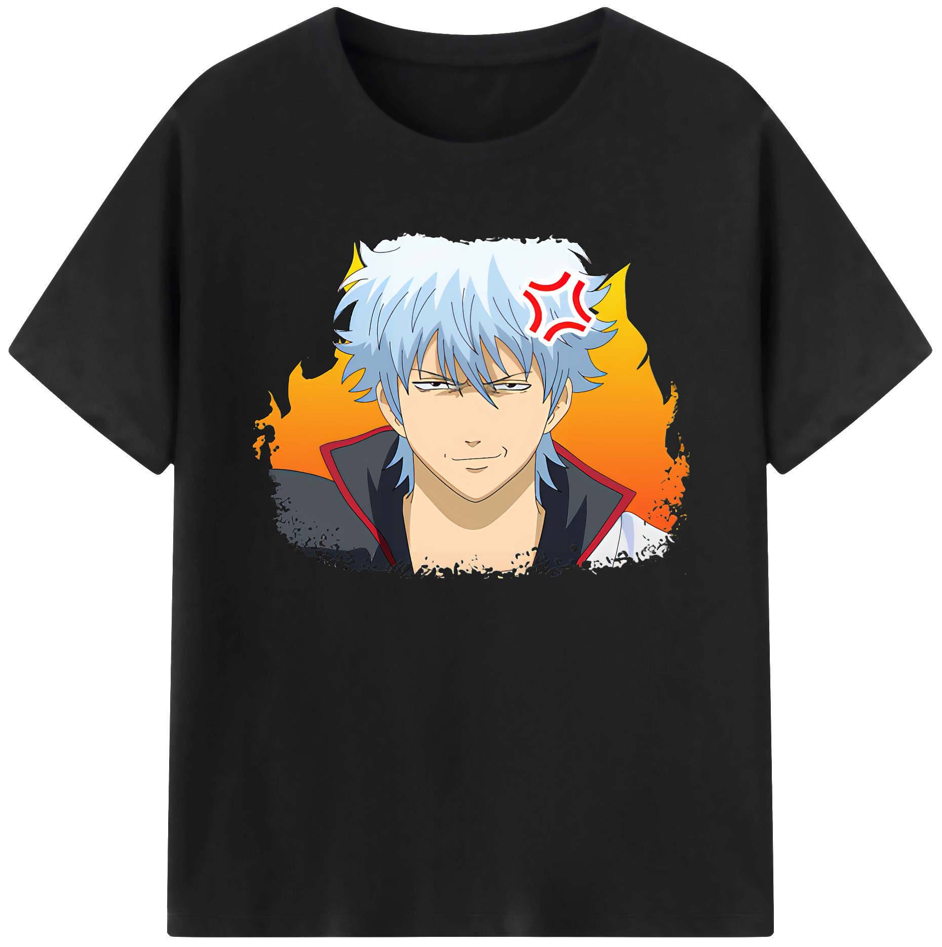 （画像用） ぎんたま 坂田銀時（さかたぎんとき） 神楽 志村新八（しむら しんぱち） GINTAMA Sakata Gintoki Kagura Shimura Shinpachi 綿100％ メンズ半袖Tシャツ｜肌触りやわらか＆通気性