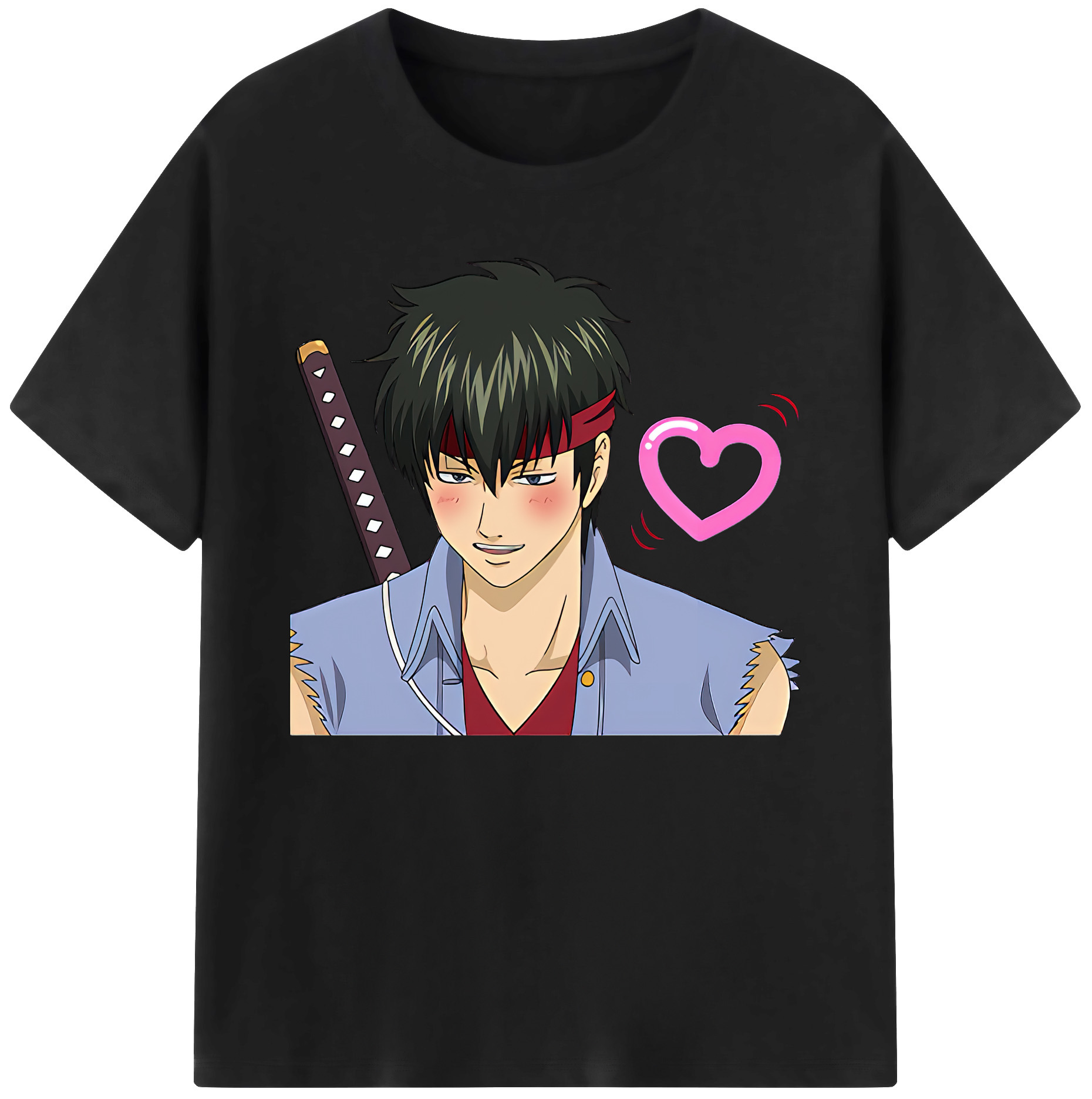 （画像用） ぎんたま 坂田銀時（さかたぎんとき） 神楽 志村新八（しむら しんぱち） GINTAMA Sakata Gintoki Kagura Shimura Shinpachi 綿100％ メンズ半袖Tシャツ｜肌触りやわらか＆通気性
