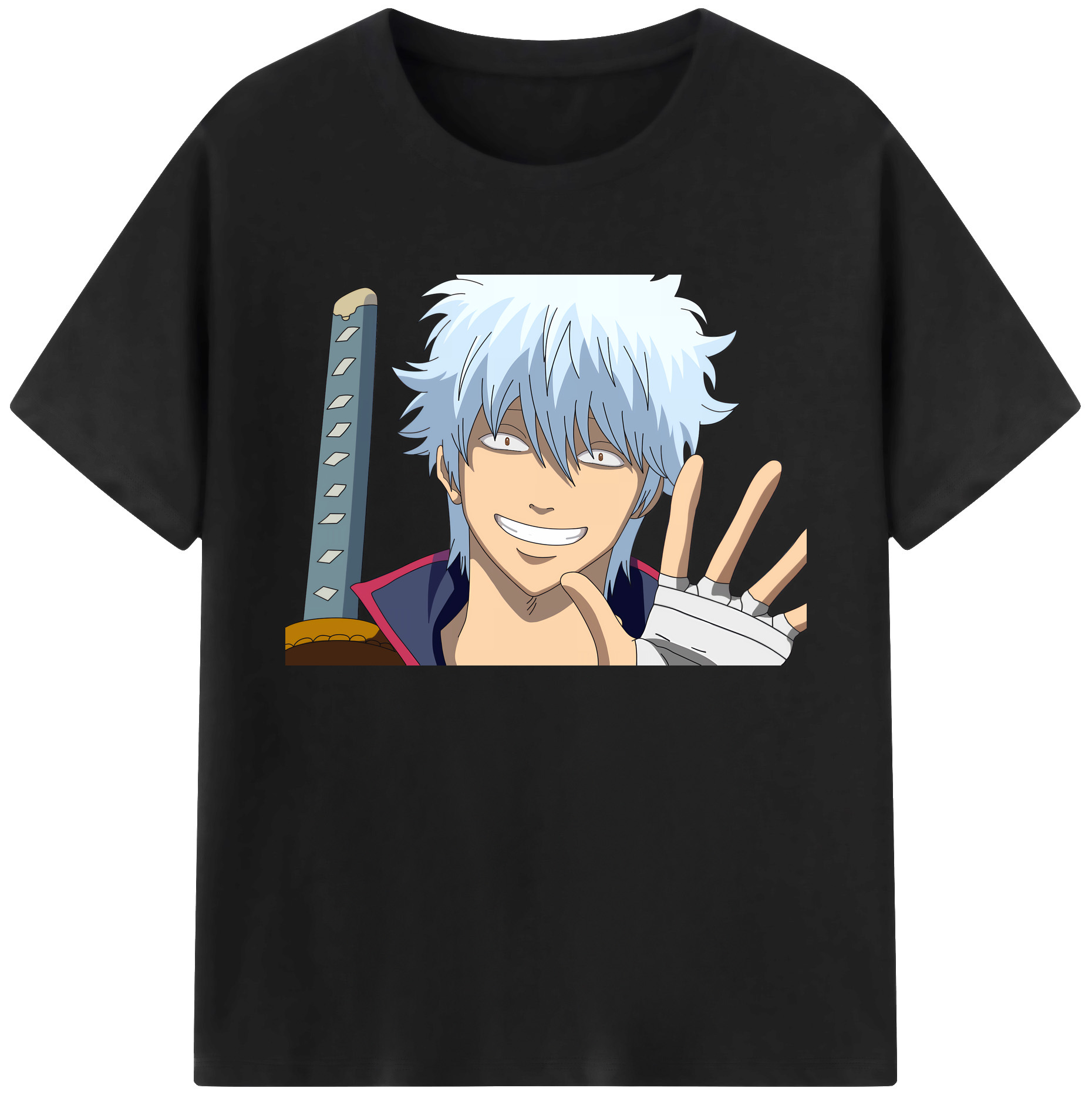（画像用） ぎんたま 坂田銀時（さかたぎんとき） 神楽 志村新八（しむら しんぱち） GINTAMA Sakata Gintoki Kagura Shimura Shinpachi 綿100％ メンズ半袖Tシャツ｜肌触りやわらか＆通気性