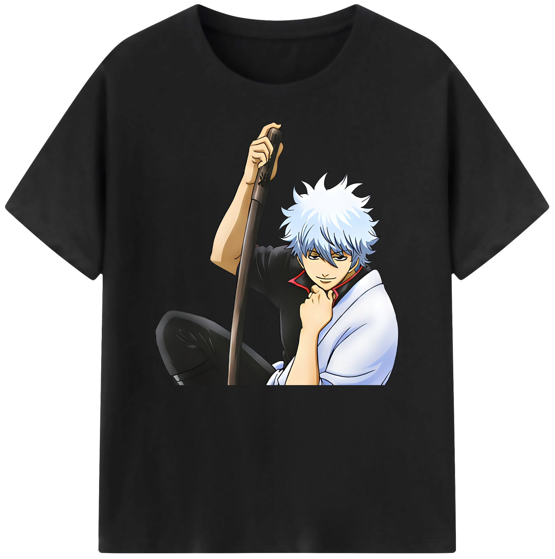（画像用） ぎんたま 坂田銀時（さかたぎんとき） 神楽 志村新八（しむら しんぱち） GINTAMA Sakata Gintoki Kagura Shimura Shinpachi 綿100％ メンズ半袖Tシャツ｜肌触りやわらか＆通気性