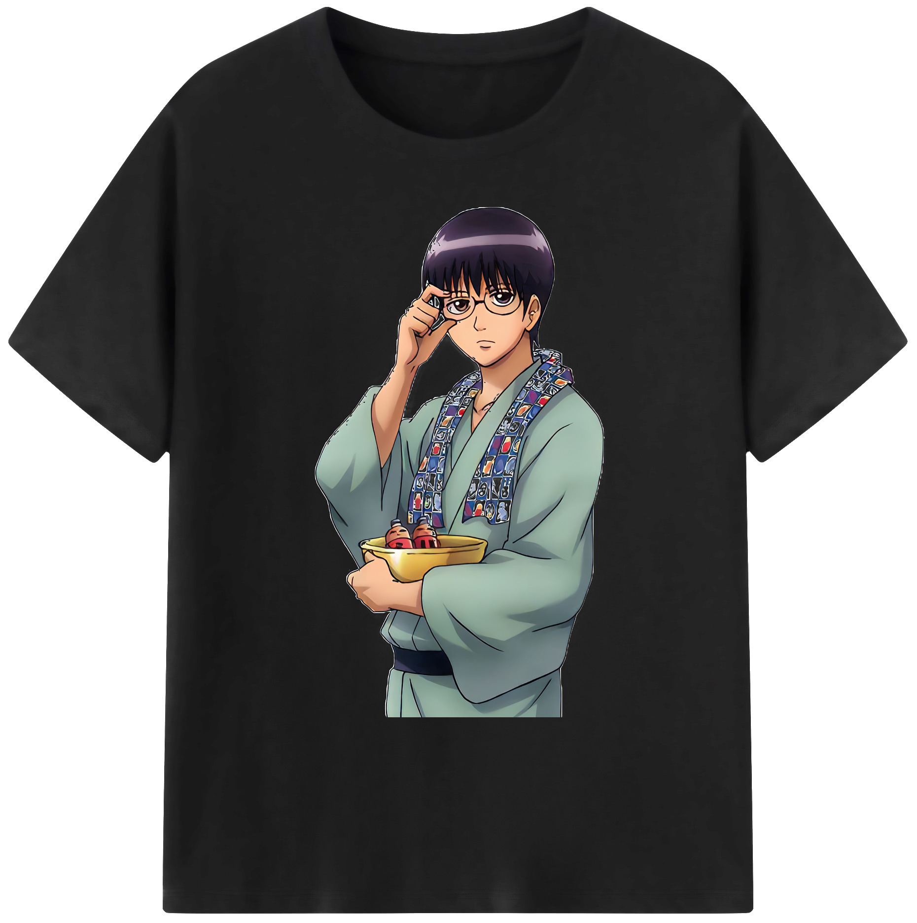 （画像用） ぎんたま 坂田銀時（さかたぎんとき） 神楽 志村新八（しむら しんぱち） GINTAMA Sakata Gintoki Kagura Shimura Shinpachi 綿100％ メンズ半袖Tシャツ｜肌触りやわらか＆通気性