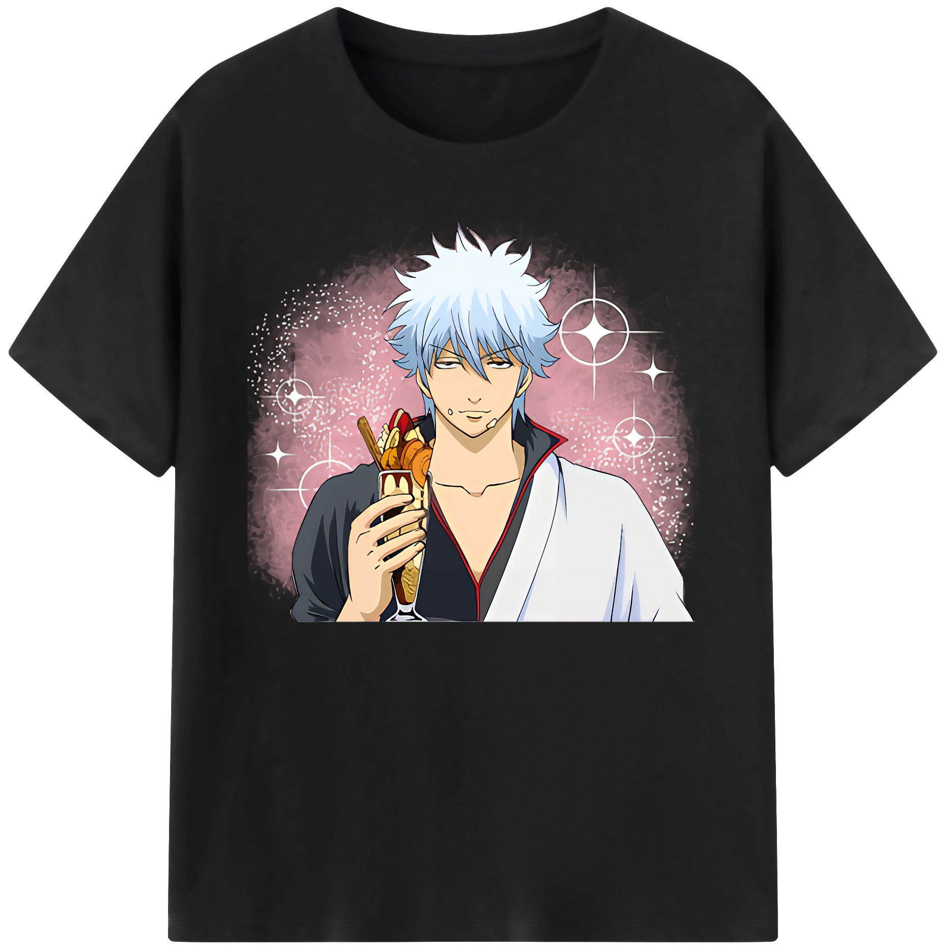 （画像用） ぎんたま 坂田銀時（さかたぎんとき） 神楽 志村新八（しむら しんぱち） GINTAMA Sakata Gintoki Kagura Shimura Shinpachi 綿100％ メンズ半袖Tシャツ｜肌触りやわらか＆通気性
