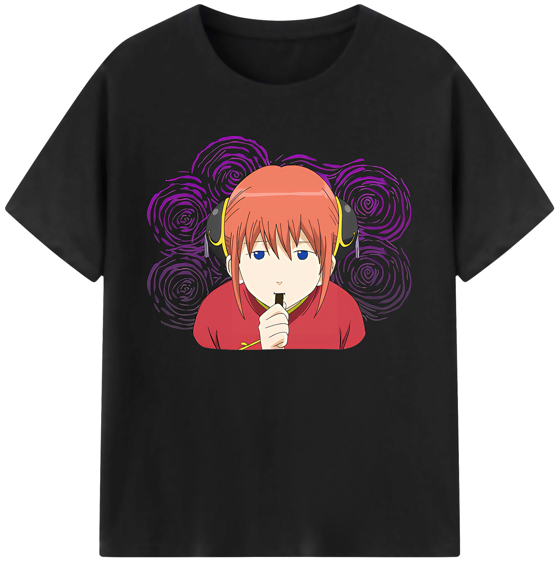 （画像用） ぎんたま 坂田銀時（さかたぎんとき） 神楽 志村新八（しむら しんぱち） GINTAMA Sakata Gintoki Kagura Shimura Shinpachi 綿100％ メンズ半袖Tシャツ｜肌触りやわらか＆通気性