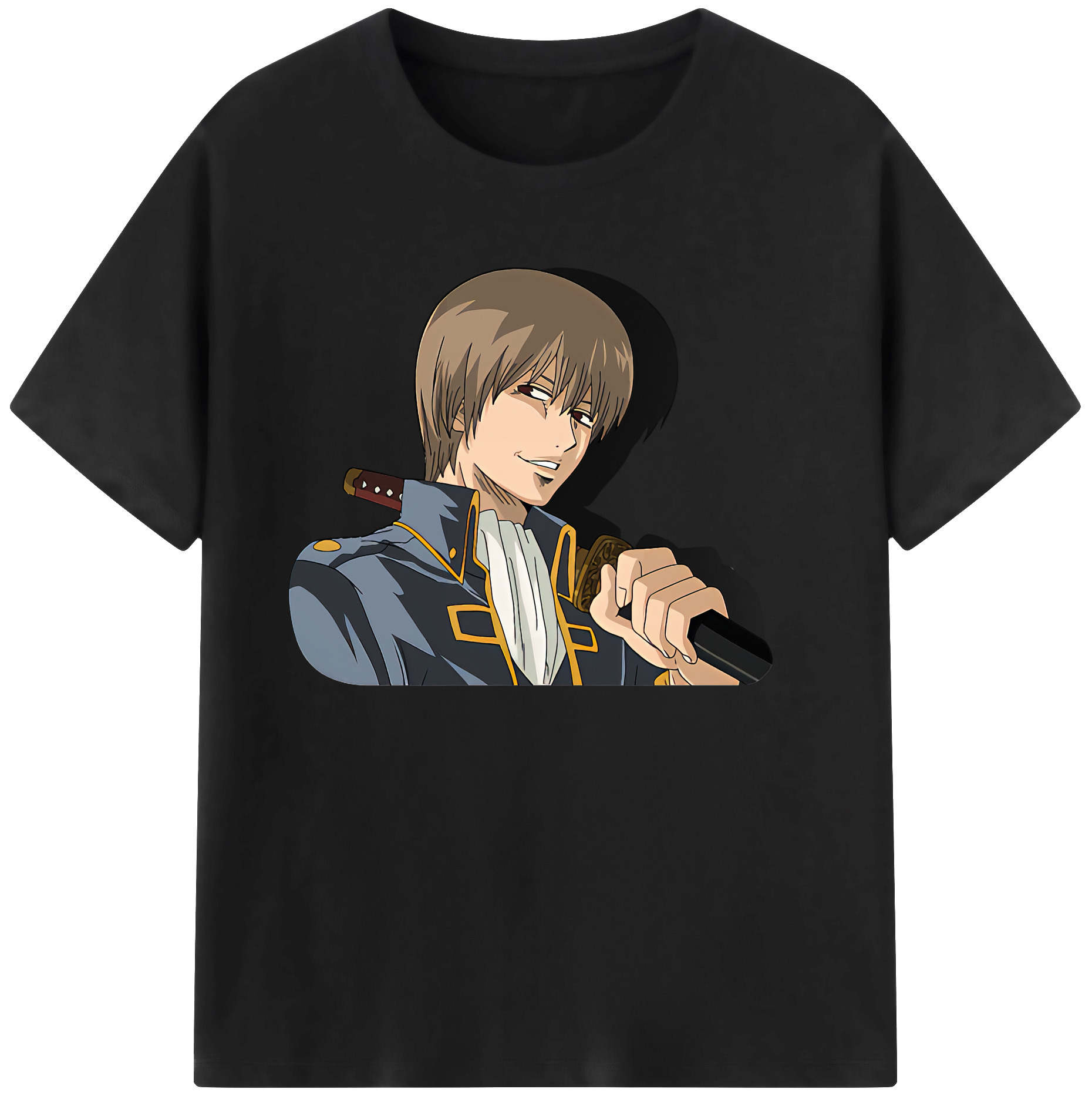 （画像用） ぎんたま 坂田銀時（さかたぎんとき） 神楽 志村新八（しむら しんぱち） GINTAMA Sakata Gintoki Kagura Shimura Shinpachi 綿100％ メンズ半袖Tシャツ｜肌触りやわらか＆通気性