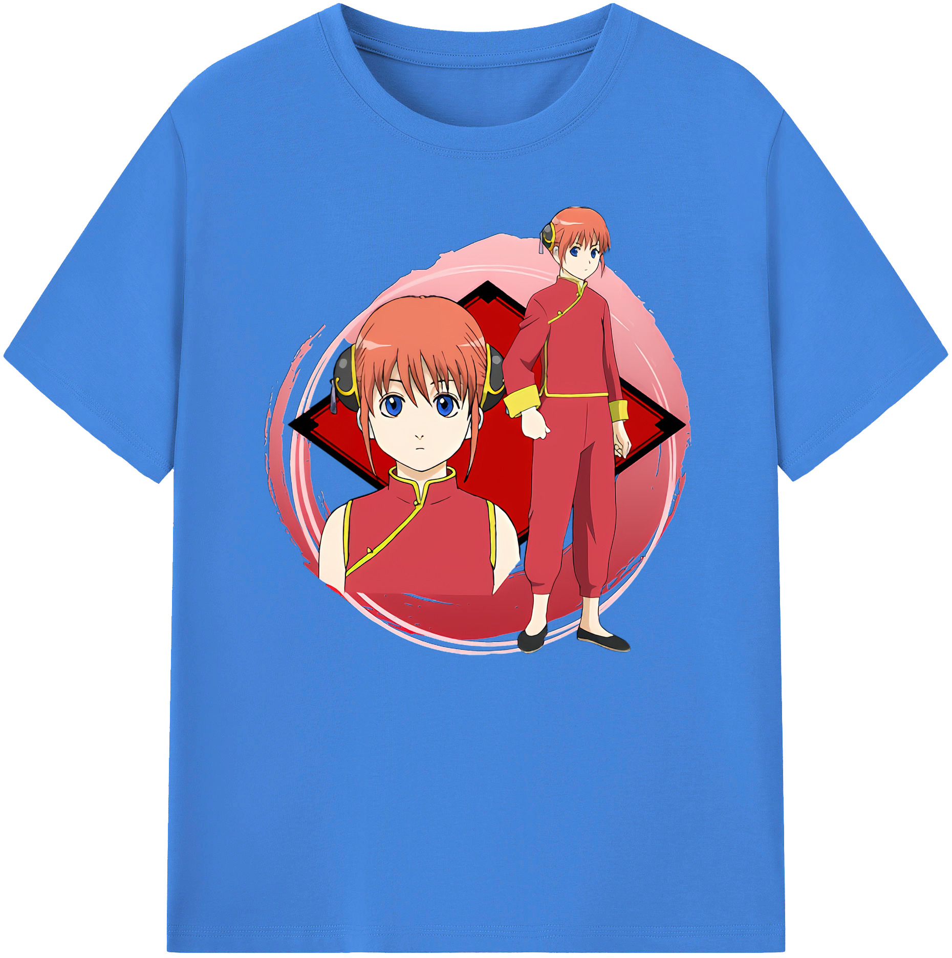 （画像用） ぎんたま 坂田銀時（さかたぎんとき） 神楽 志村新八（しむら しんぱち） GINTAMA Sakata Gintoki Kagura Shimura Shinpachi 綿100％ メンズ半袖Tシャツ｜肌触りやわらか＆通気性