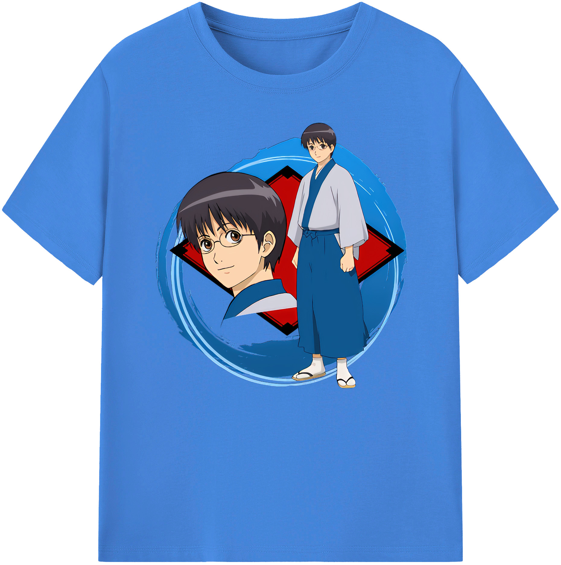 （画像用） ぎんたま 坂田銀時（さかたぎんとき） 神楽 志村新八（しむら しんぱち） GINTAMA Sakata Gintoki Kagura Shimura Shinpachi 綿100％ メンズ半袖Tシャツ｜肌触りやわらか＆通気性