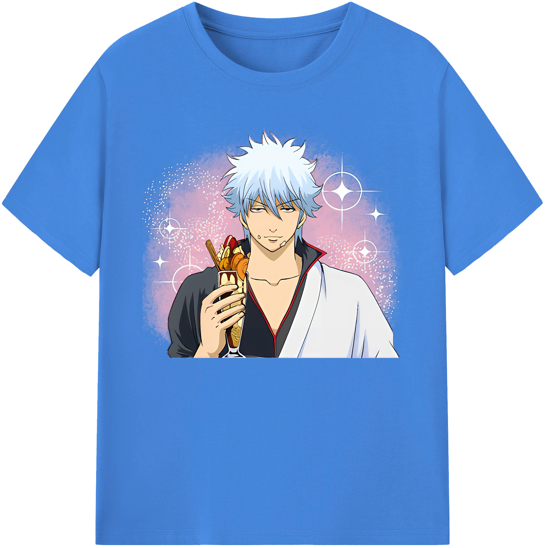 （画像用） ぎんたま 坂田銀時（さかたぎんとき） 神楽 志村新八（しむら しんぱち） GINTAMA Sakata Gintoki Kagura Shimura Shinpachi 綿100％ メンズ半袖Tシャツ｜肌触りやわらか＆通気性