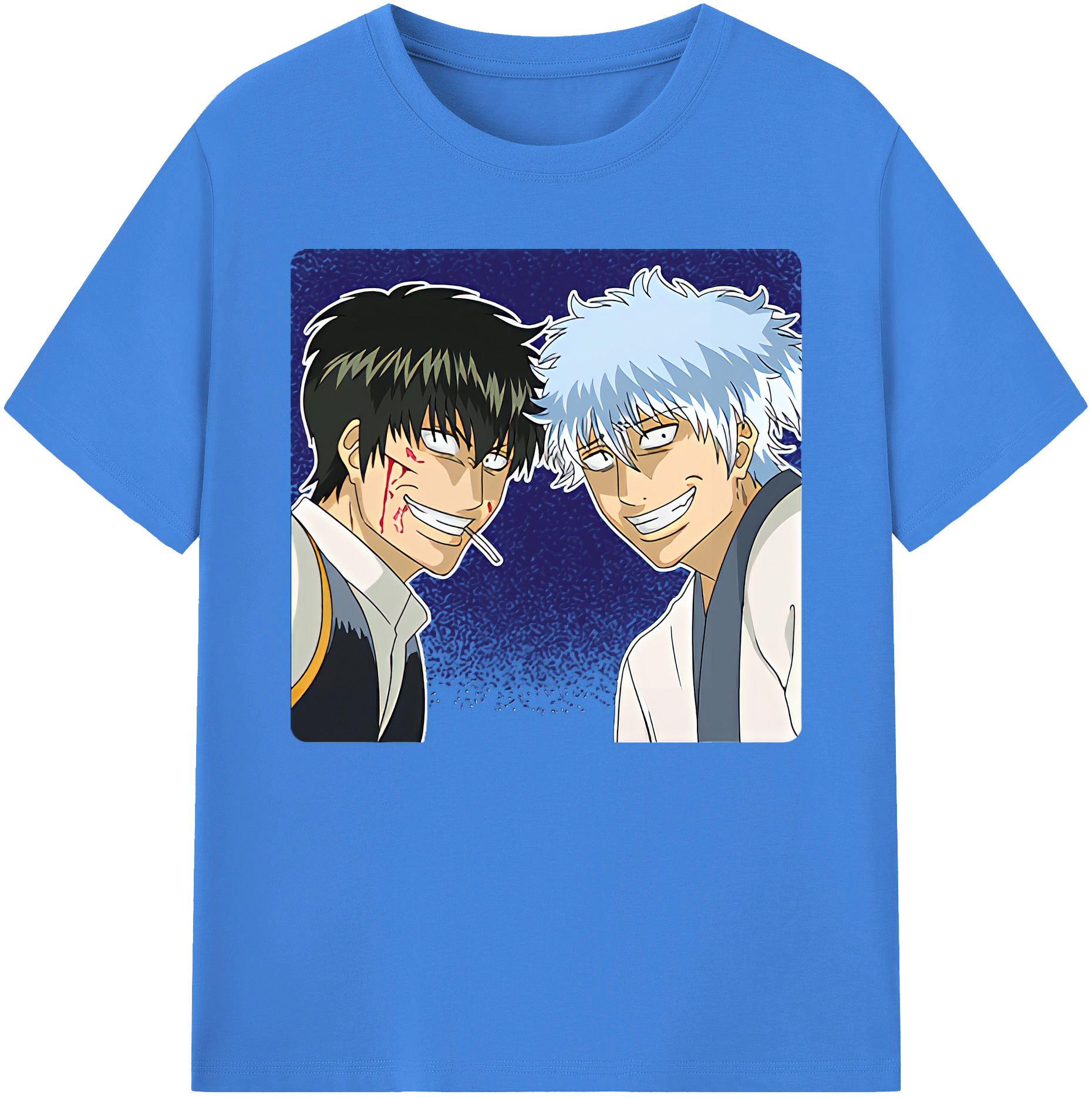 （画像用） ぎんたま 坂田銀時（さかたぎんとき） 神楽 志村新八（しむら しんぱち） GINTAMA Sakata Gintoki Kagura Shimura Shinpachi 綿100％ メンズ半袖Tシャツ｜肌触りやわらか＆通気性