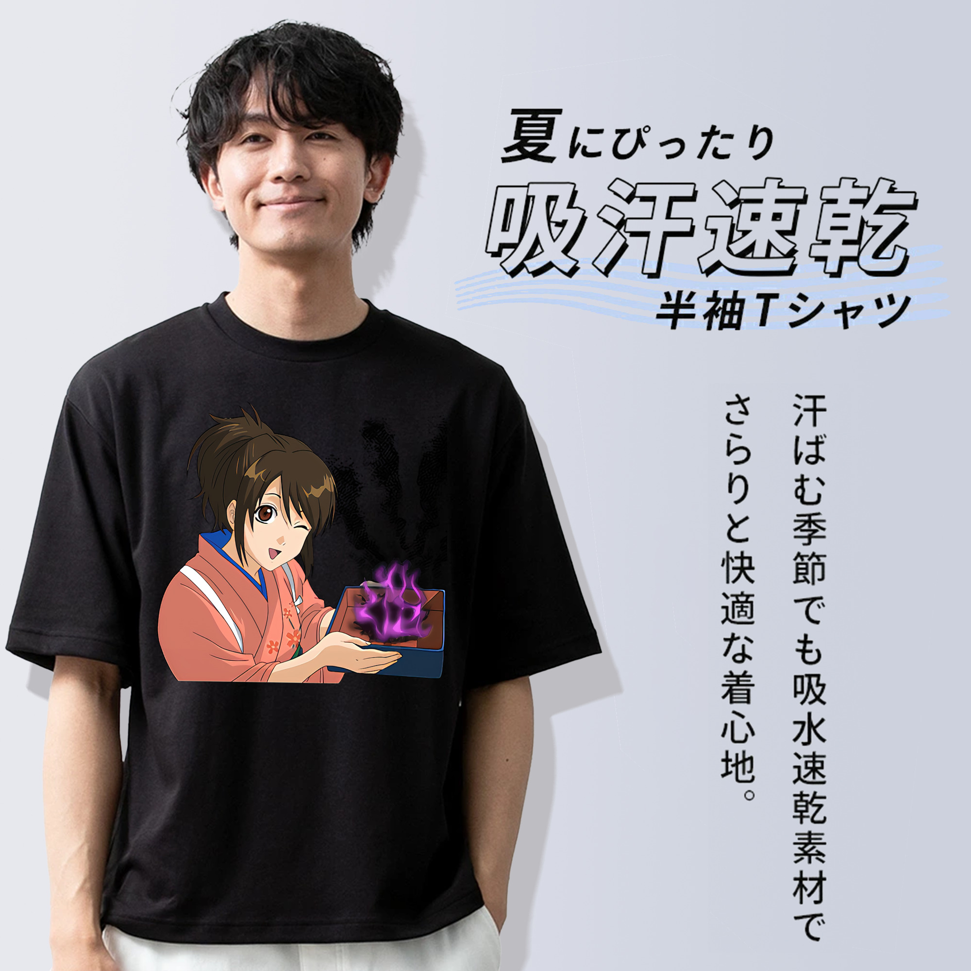 ぎんたま 坂田銀時（さかたぎんとき） 神楽 志村新八（しむら しんぱち） GINTAMA Sakata Gintoki Kagura Shimura Shinpachi 綿100％ メンズ半袖Tシャツ｜肌触りやわらか＆通気性