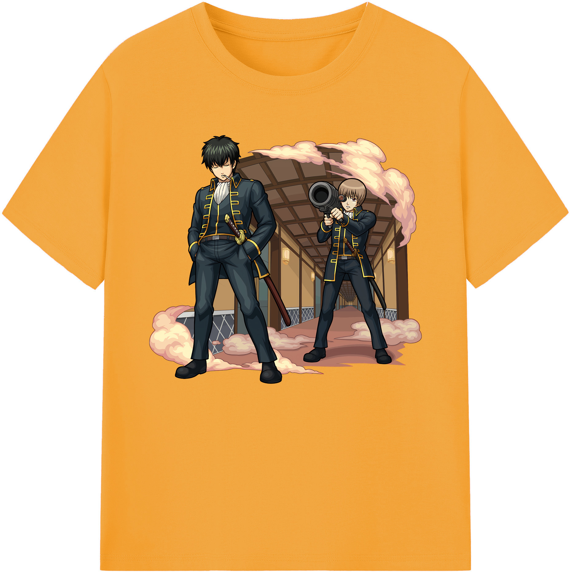 （画像用） ぎんたま 坂田銀時（さかたぎんとき） 神楽 志村新八（しむら しんぱち） GINTAMA Sakata Gintoki Kagura Shimura Shinpachi 綿100％ メンズ半袖Tシャツ｜肌触りやわらか＆通気性