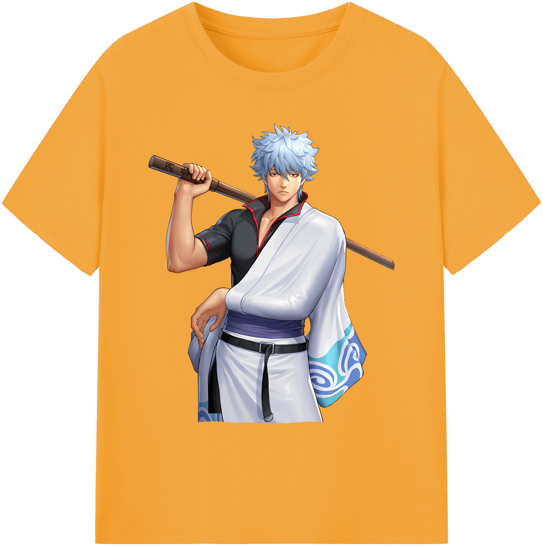 （画像用） ぎんたま 坂田銀時（さかたぎんとき） 神楽 志村新八（しむら しんぱち） GINTAMA Sakata Gintoki Kagura Shimura Shinpachi 綿100％ メンズ半袖Tシャツ｜肌触りやわらか＆通気性