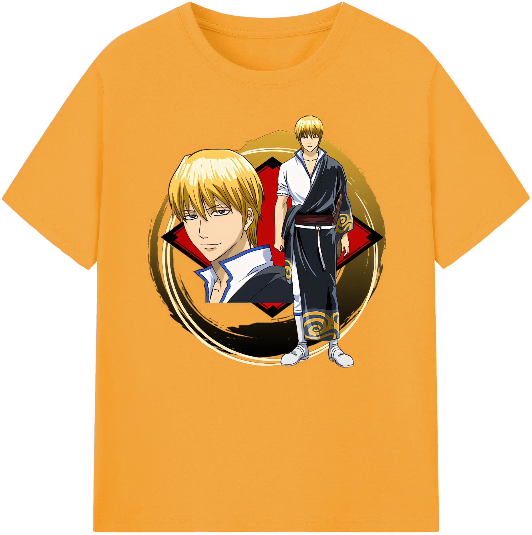 （画像用） ぎんたま 坂田銀時（さかたぎんとき） 神楽 志村新八（しむら しんぱち） GINTAMA Sakata Gintoki Kagura Shimura Shinpachi 綿100％ メンズ半袖Tシャツ｜肌触りやわらか＆通気性