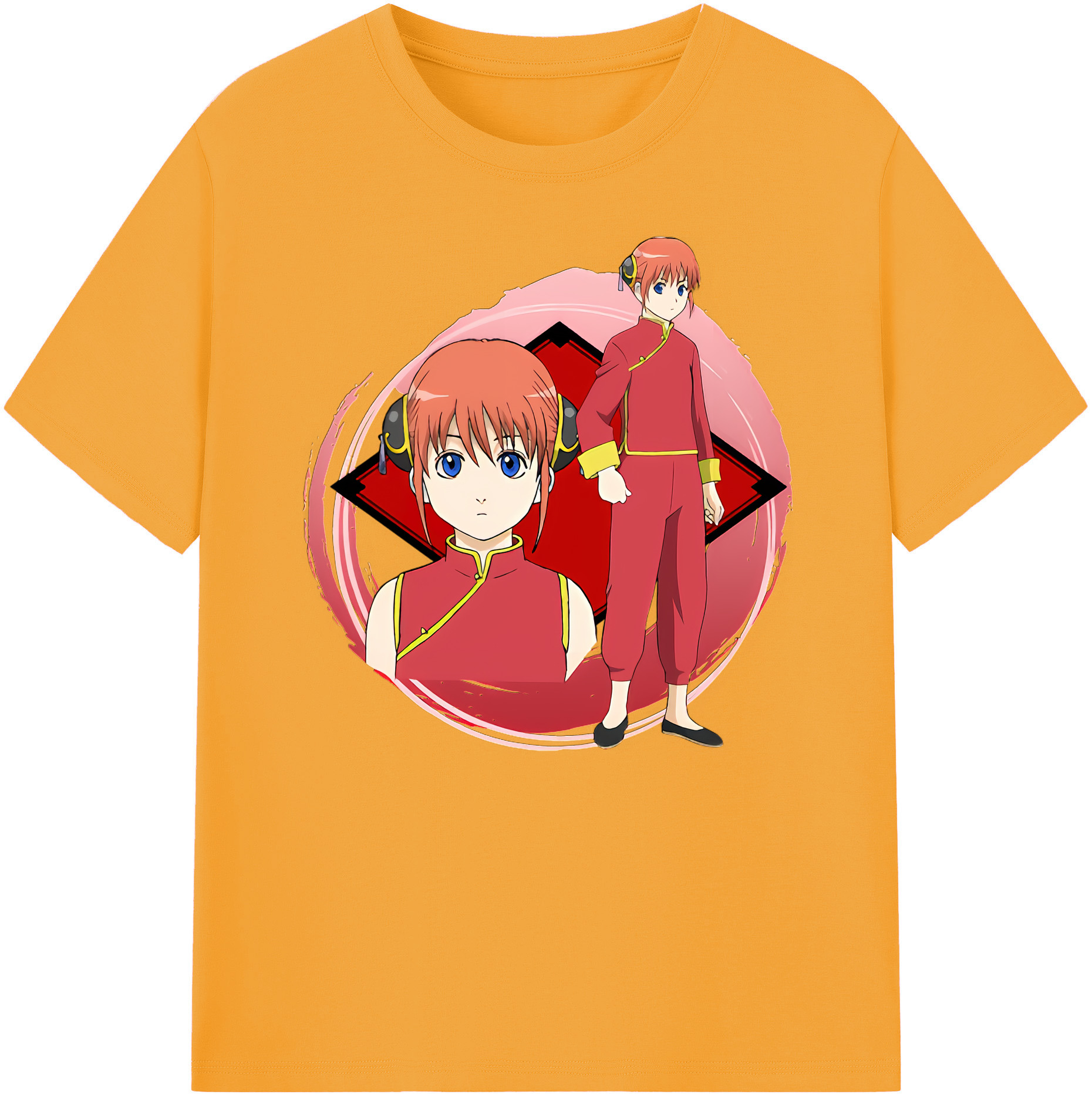 （画像用） ぎんたま 坂田銀時（さかたぎんとき） 神楽 志村新八（しむら しんぱち） GINTAMA Sakata Gintoki Kagura Shimura Shinpachi 綿100％ メンズ半袖Tシャツ｜肌触りやわらか＆通気性