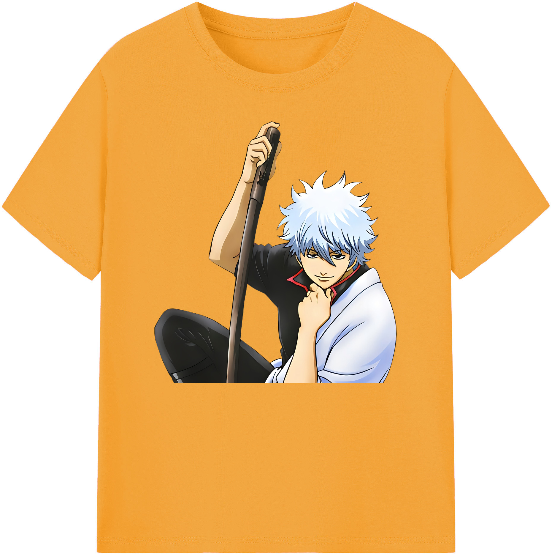 （画像用） ぎんたま 坂田銀時（さかたぎんとき） 神楽 志村新八（しむら しんぱち） GINTAMA Sakata Gintoki Kagura Shimura Shinpachi 綿100％ メンズ半袖Tシャツ｜肌触りやわらか＆通気性