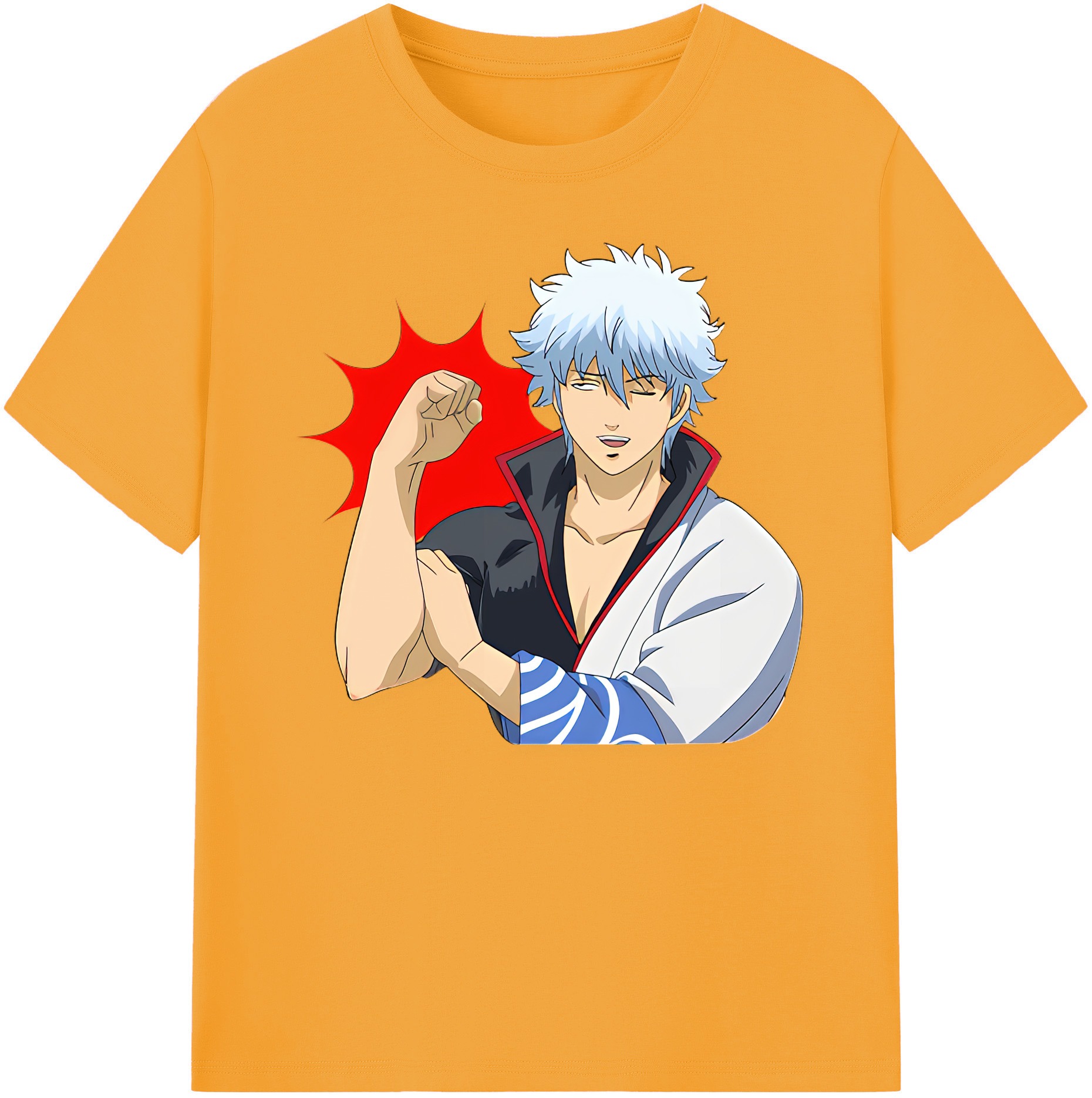 （画像用） ぎんたま 坂田銀時（さかたぎんとき） 神楽 志村新八（しむら しんぱち） GINTAMA Sakata Gintoki Kagura Shimura Shinpachi 綿100％ メンズ半袖Tシャツ｜肌触りやわらか＆通気性