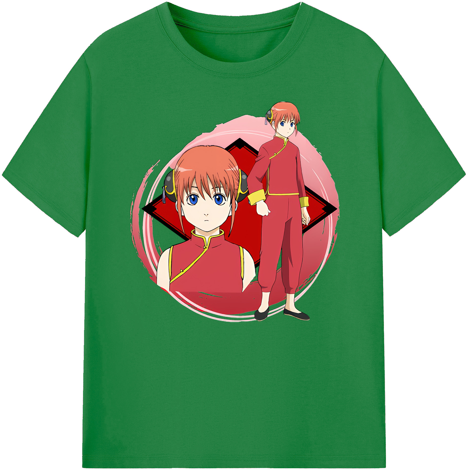（画像用） ぎんたま 坂田銀時（さかたぎんとき） 神楽 志村新八（しむら しんぱち） GINTAMA Sakata Gintoki Kagura Shimura Shinpachi 綿100％ メンズ半袖Tシャツ｜肌触りやわらか＆通気性