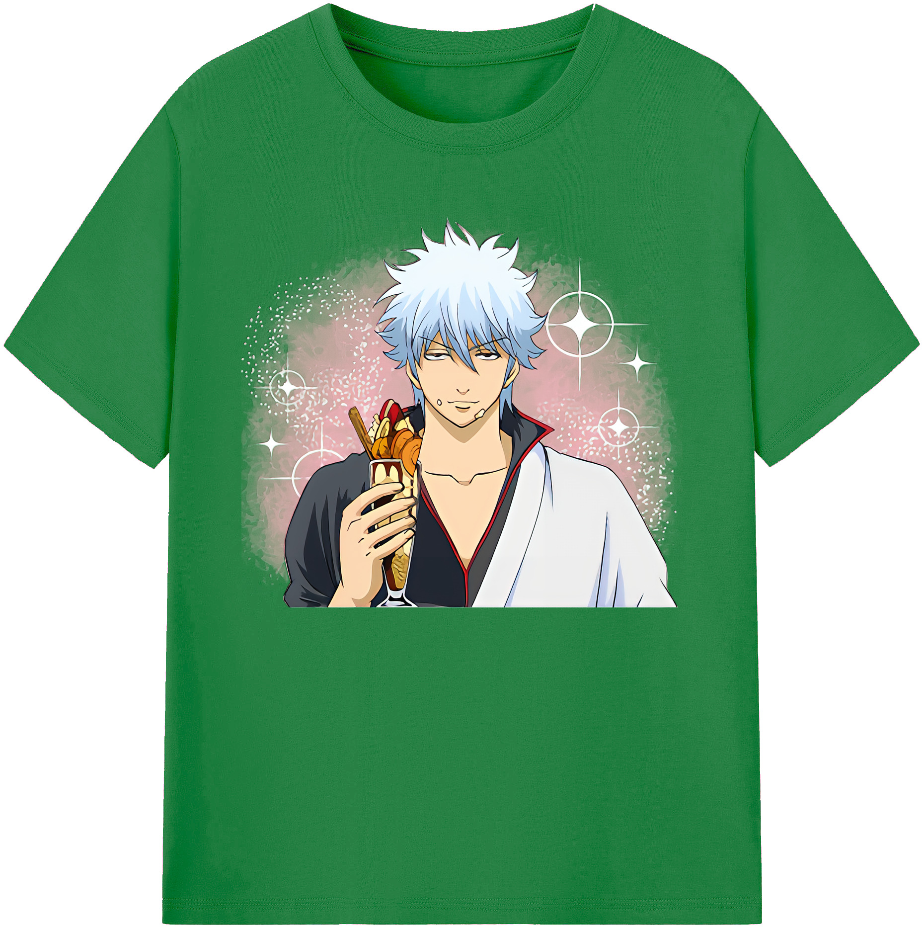 （画像用） ぎんたま 坂田銀時（さかたぎんとき） 神楽 志村新八（しむら しんぱち） GINTAMA Sakata Gintoki Kagura Shimura Shinpachi 綿100％ メンズ半袖Tシャツ｜肌触りやわらか＆通気性