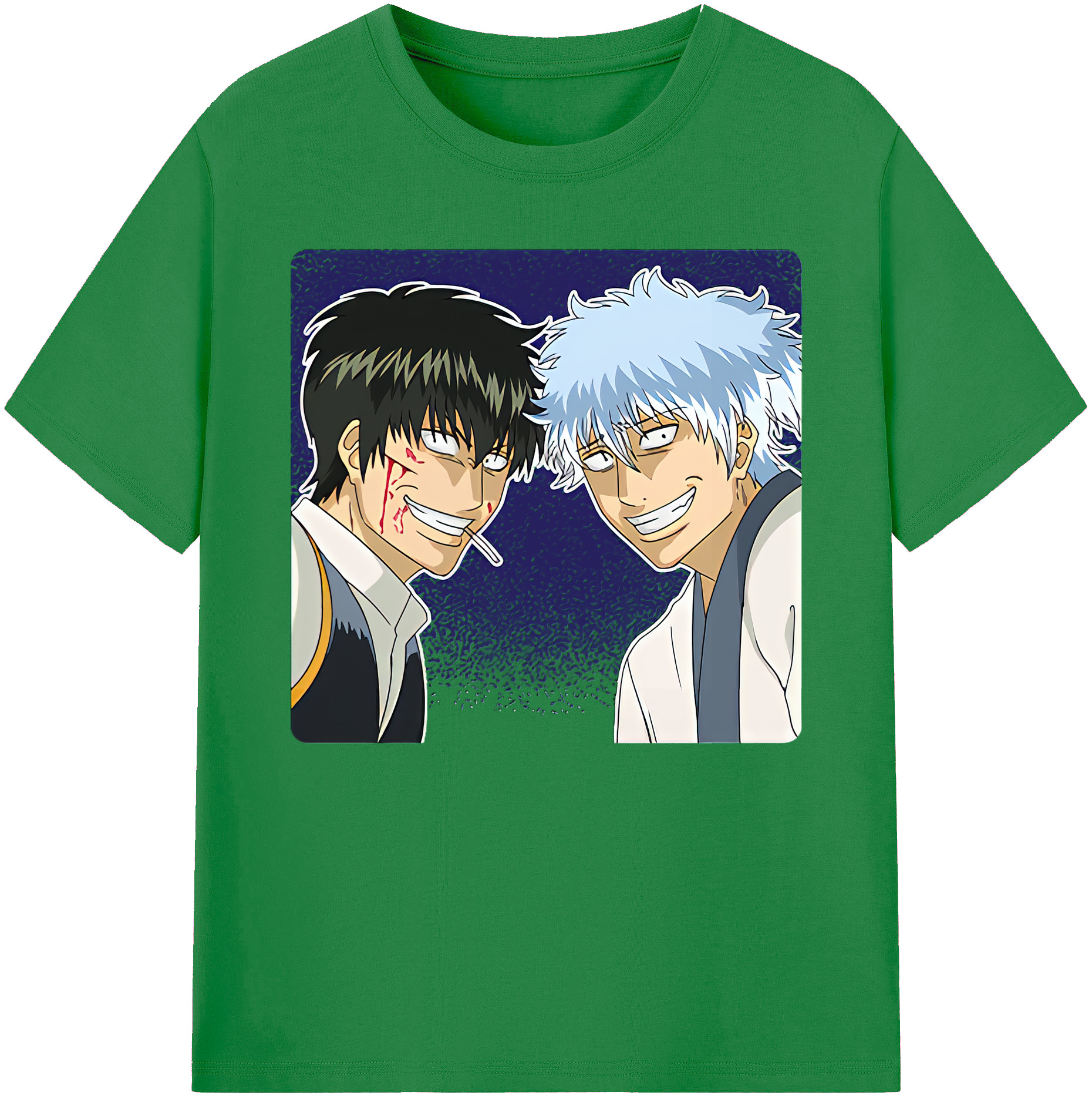 （画像用） ぎんたま 坂田銀時（さかたぎんとき） 神楽 志村新八（しむら しんぱち） GINTAMA Sakata Gintoki Kagura Shimura Shinpachi 綿100％ メンズ半袖Tシャツ｜肌触りやわらか＆通気性