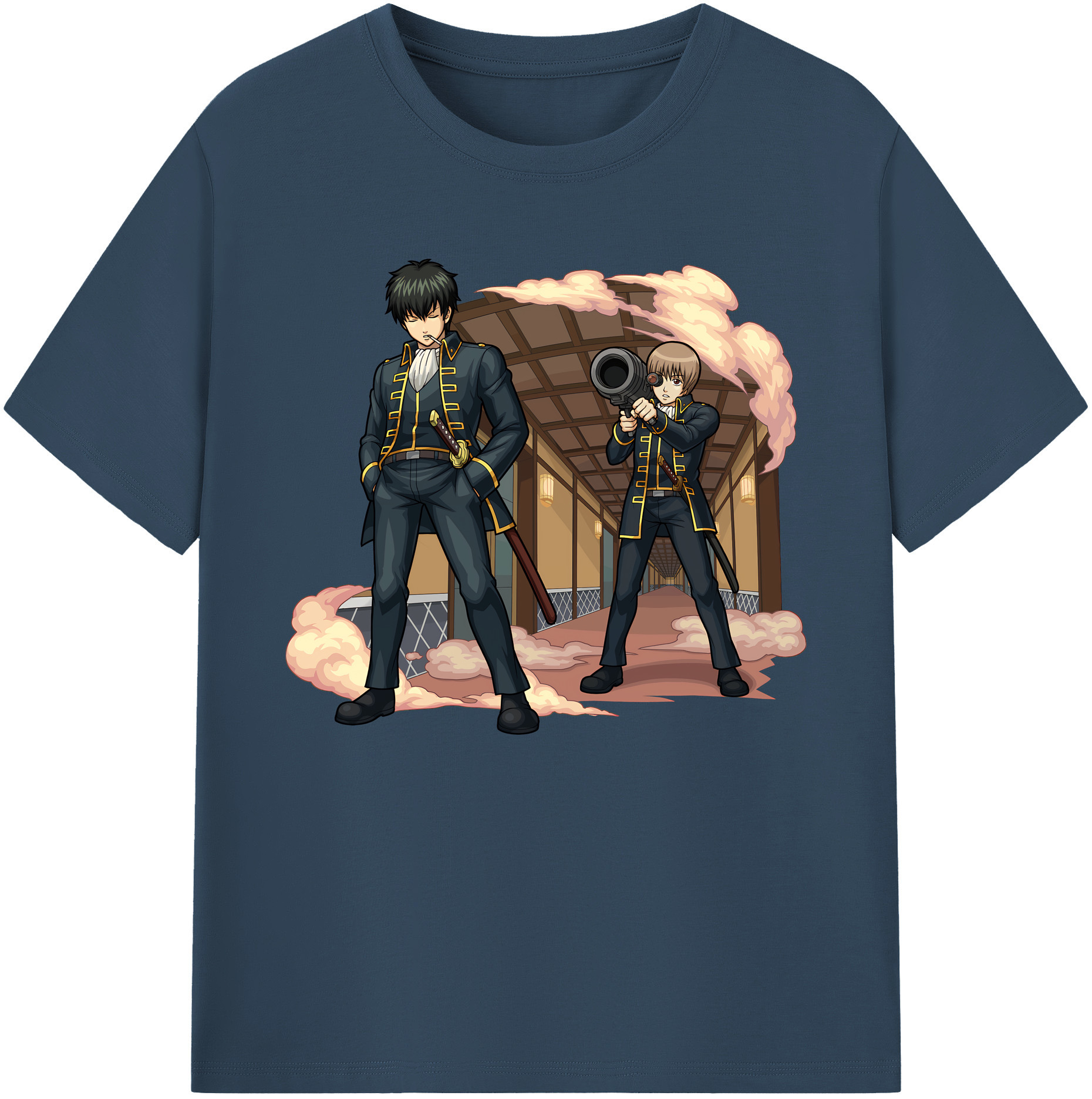 （画像用） ぎんたま 坂田銀時（さかたぎんとき） 神楽 志村新八（しむら しんぱち） GINTAMA Sakata Gintoki Kagura Shimura Shinpachi 綿100％ メンズ半袖Tシャツ｜肌触りやわらか＆通気性