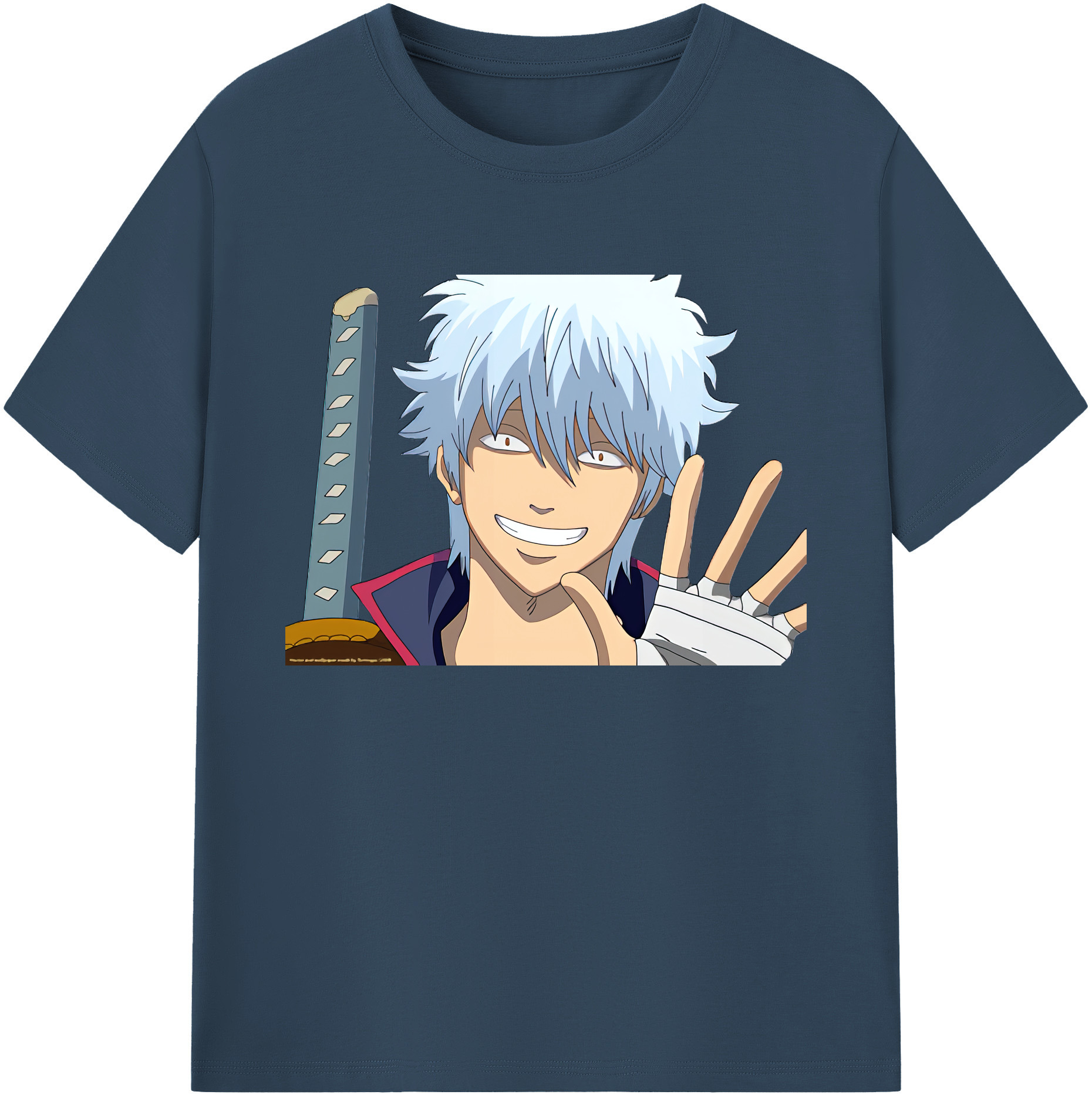 （画像用） ぎんたま 坂田銀時（さかたぎんとき） 神楽 志村新八（しむら しんぱち） GINTAMA Sakata Gintoki Kagura Shimura Shinpachi 綿100％ メンズ半袖Tシャツ｜肌触りやわらか＆通気性
