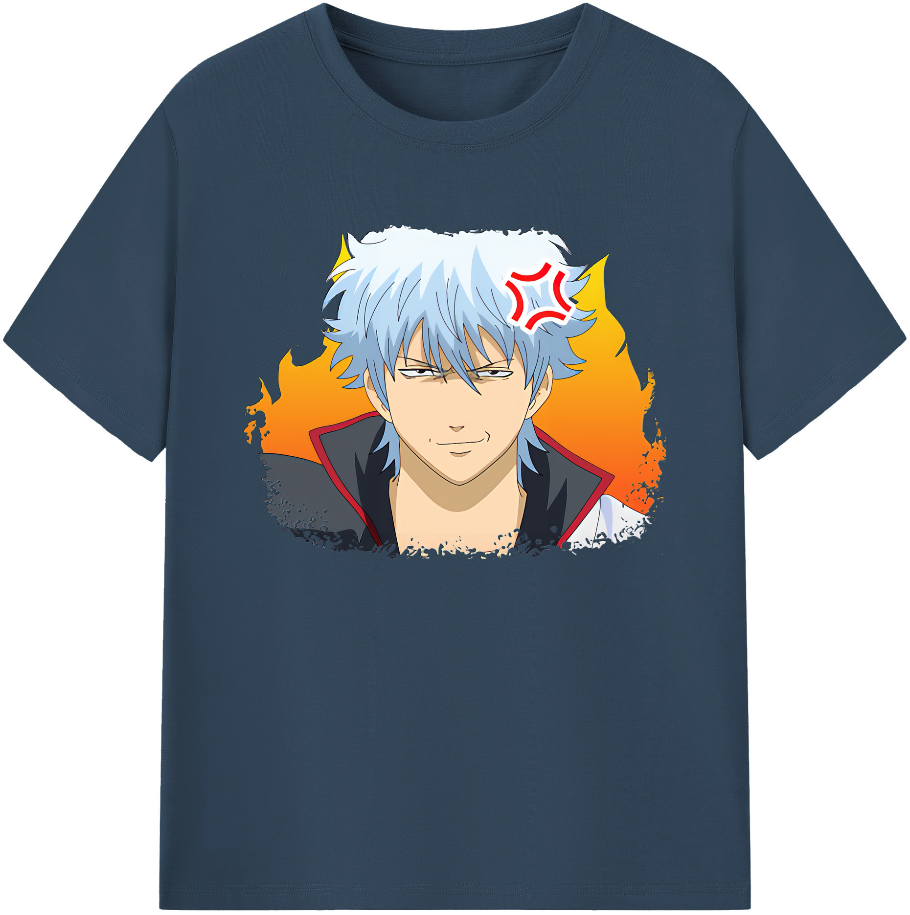 （画像用） ぎんたま 坂田銀時（さかたぎんとき） 神楽 志村新八（しむら しんぱち） GINTAMA Sakata Gintoki Kagura Shimura Shinpachi 綿100％ メンズ半袖Tシャツ｜肌触りやわらか＆通気性