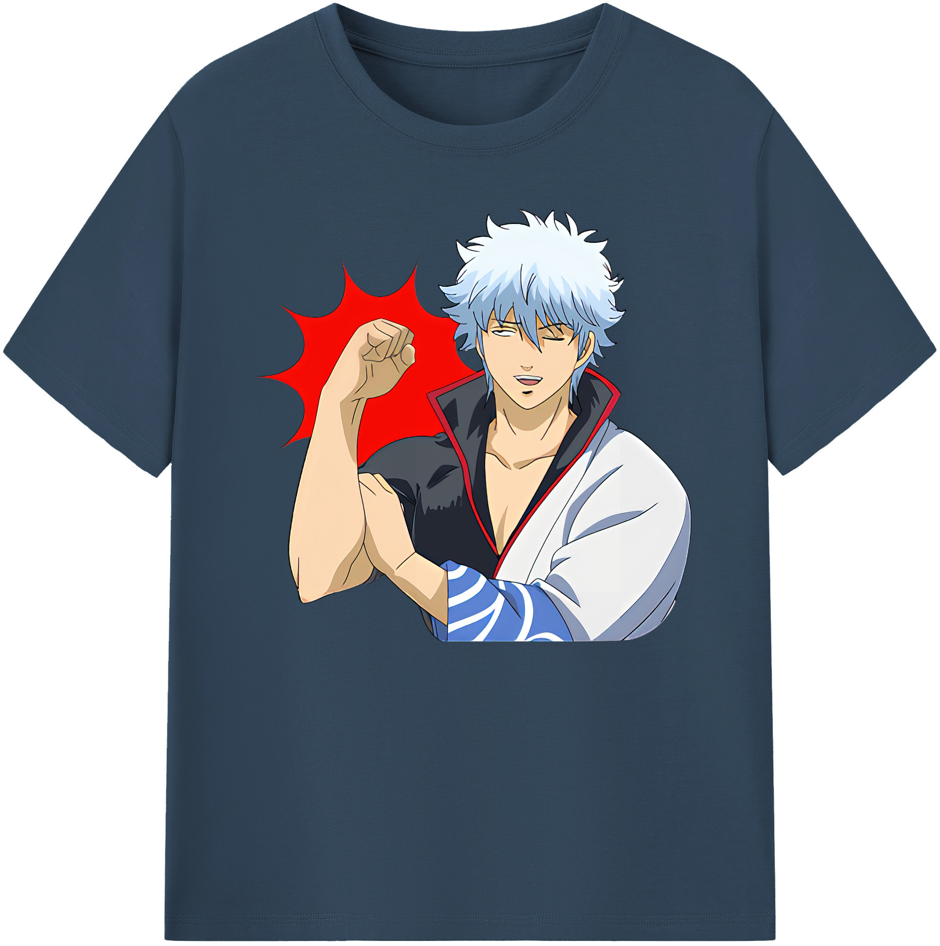 （画像用） ぎんたま 坂田銀時（さかたぎんとき） 神楽 志村新八（しむら しんぱち） GINTAMA Sakata Gintoki Kagura Shimura Shinpachi 綿100％ メンズ半袖Tシャツ｜肌触りやわらか＆通気性