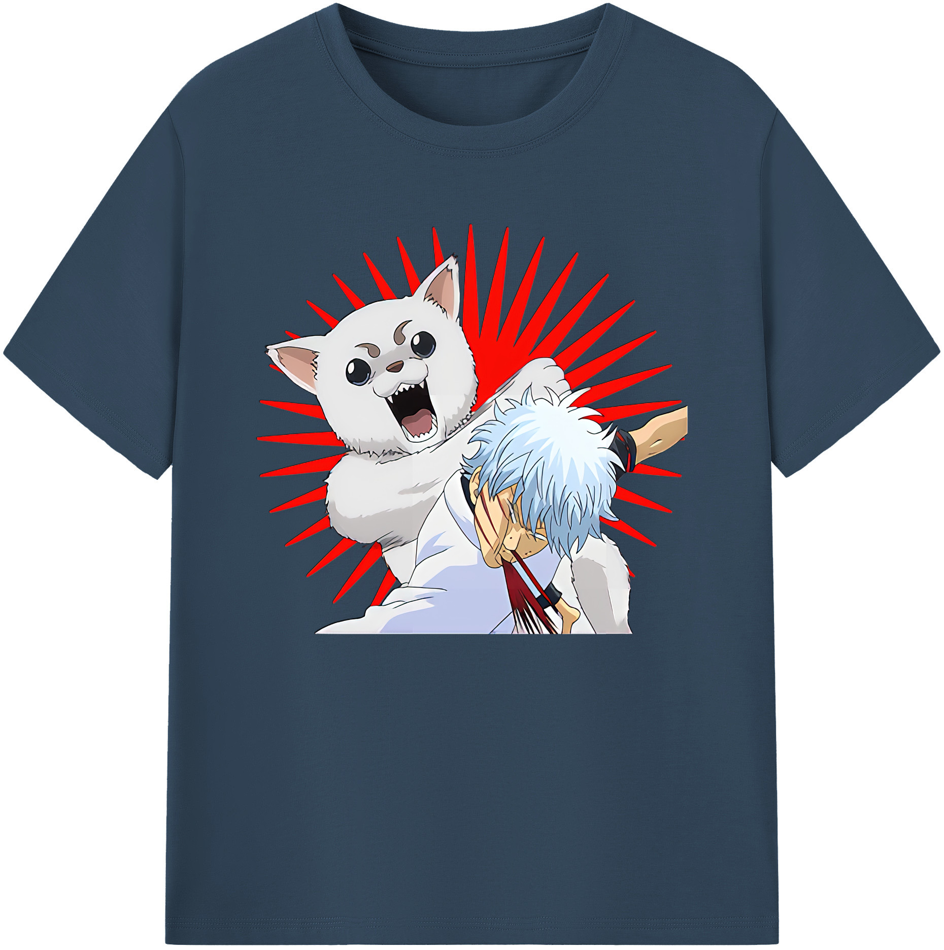 （画像用） ぎんたま 坂田銀時（さかたぎんとき） 神楽 志村新八（しむら しんぱち） GINTAMA Sakata Gintoki Kagura Shimura Shinpachi 綿100％ メンズ半袖Tシャツ｜肌触りやわらか＆通気性