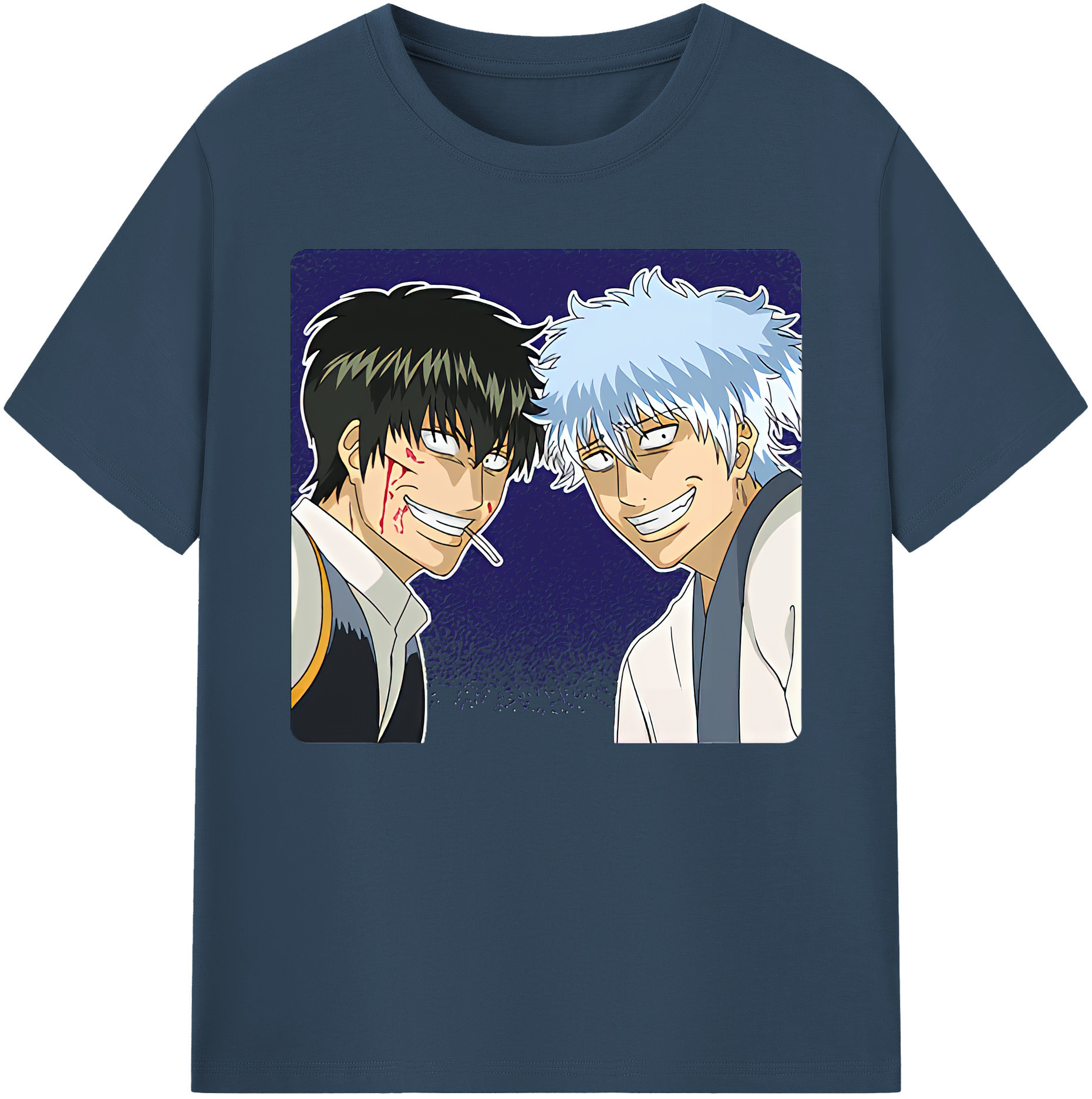 （画像用） ぎんたま 坂田銀時（さかたぎんとき） 神楽 志村新八（しむら しんぱち） GINTAMA Sakata Gintoki Kagura Shimura Shinpachi 綿100％ メンズ半袖Tシャツ｜肌触りやわらか＆通気性