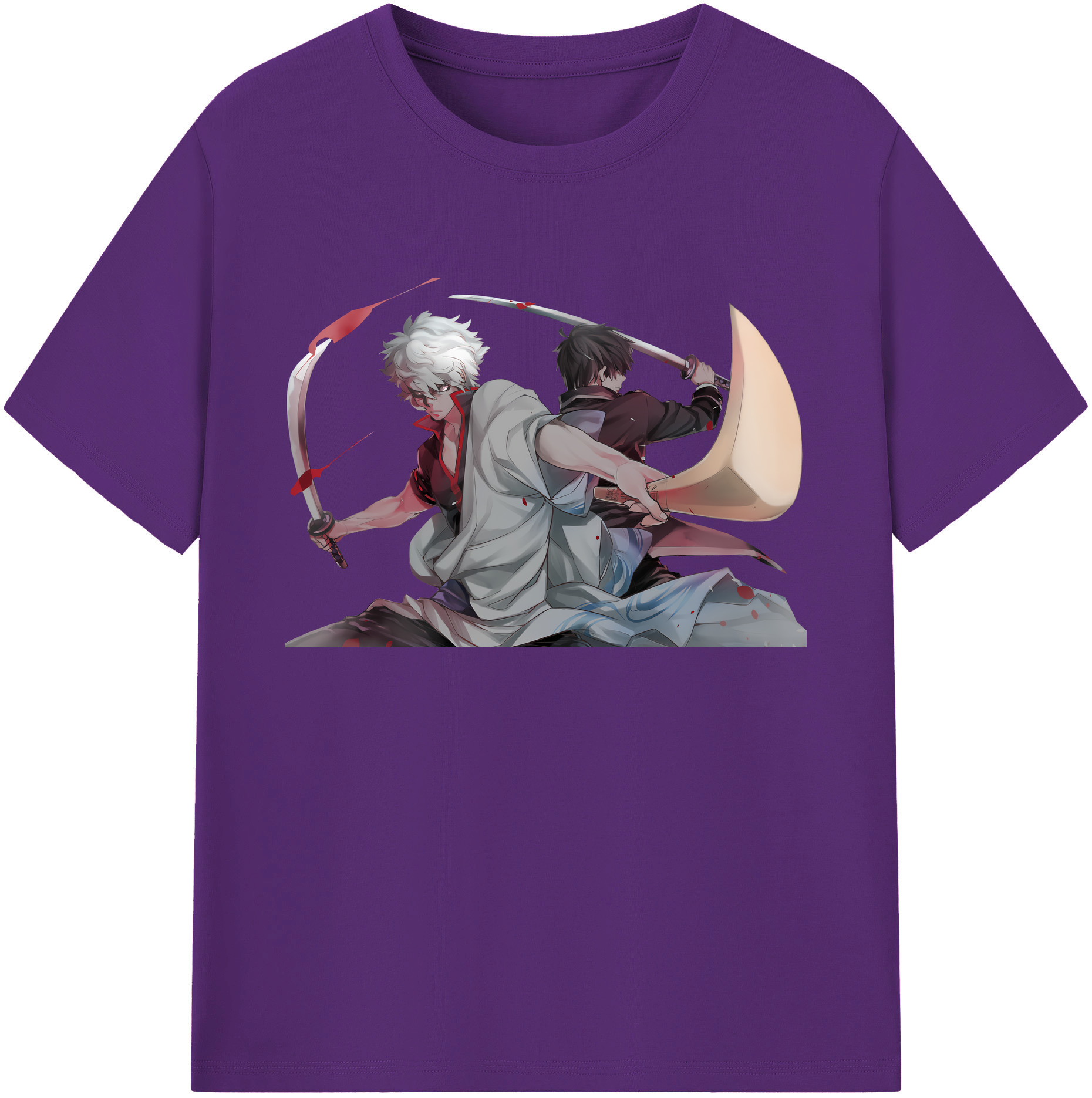 （画像用） ぎんたま 坂田銀時（さかたぎんとき） 神楽 志村新八（しむら しんぱち） GINTAMA Sakata Gintoki Kagura Shimura Shinpachi 綿100％ メンズ半袖Tシャツ｜肌触りやわらか＆通気性