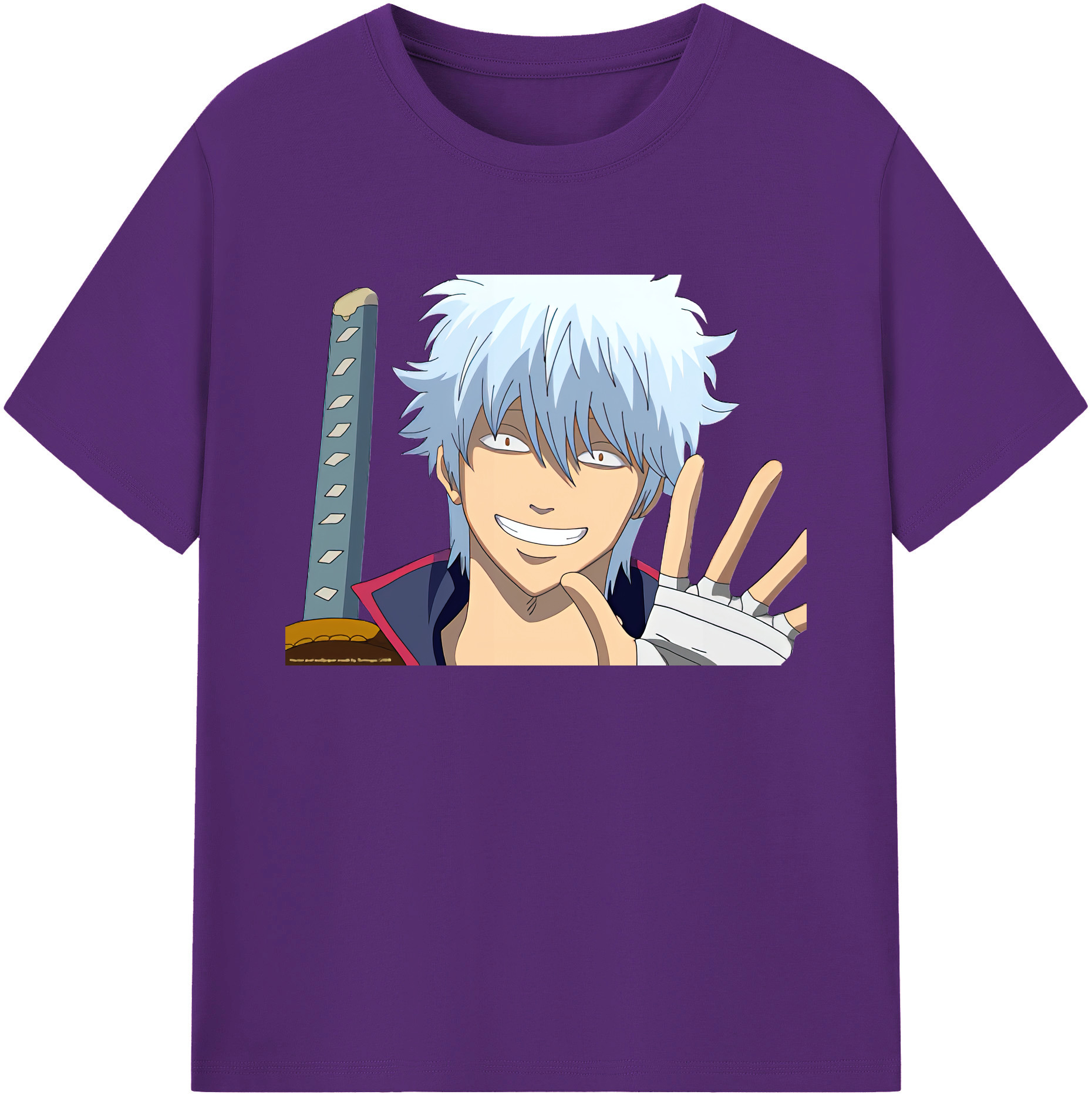 （画像用） ぎんたま 坂田銀時（さかたぎんとき） 神楽 志村新八（しむら しんぱち） GINTAMA Sakata Gintoki Kagura Shimura Shinpachi 綿100％ メンズ半袖Tシャツ｜肌触りやわらか＆通気性