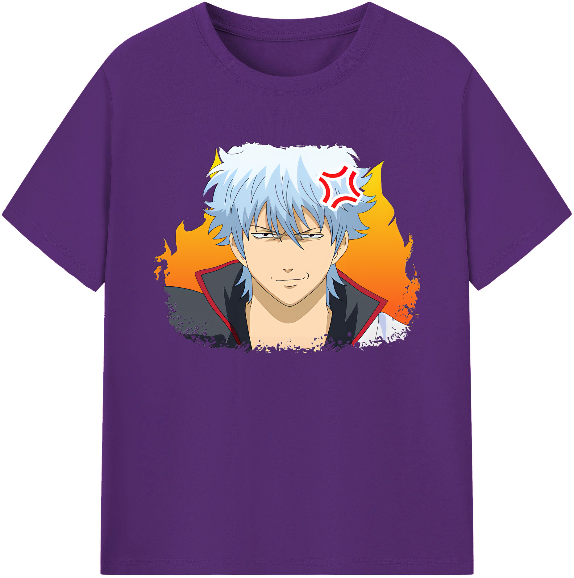 （画像用） ぎんたま 坂田銀時（さかたぎんとき） 神楽 志村新八（しむら しんぱち） GINTAMA Sakata Gintoki Kagura Shimura Shinpachi 綿100％ メンズ半袖Tシャツ｜肌触りやわらか＆通気性