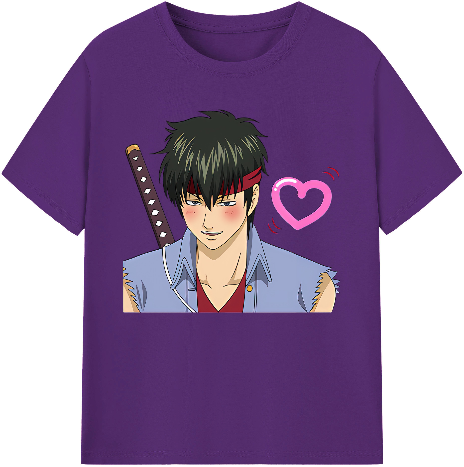 （画像用） ぎんたま 坂田銀時（さかたぎんとき） 神楽 志村新八（しむら しんぱち） GINTAMA Sakata Gintoki Kagura Shimura Shinpachi 綿100％ メンズ半袖Tシャツ｜肌触りやわらか＆通気性