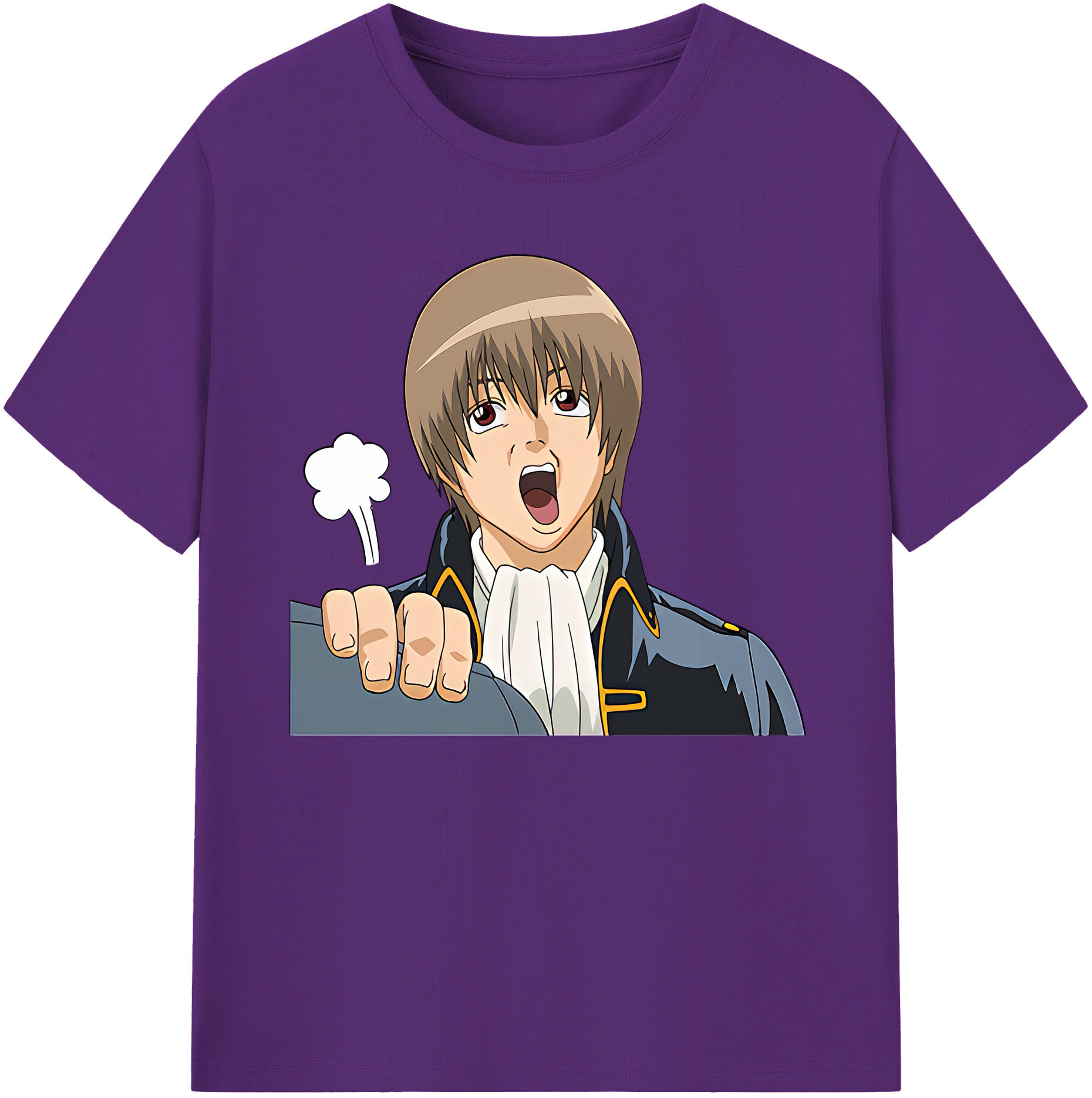 （画像用） ぎんたま 坂田銀時（さかたぎんとき） 神楽 志村新八（しむら しんぱち） GINTAMA Sakata Gintoki Kagura Shimura Shinpachi 綿100％ メンズ半袖Tシャツ｜肌触りやわらか＆通気性