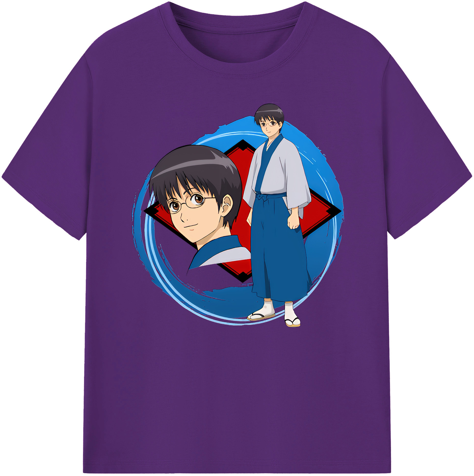 （画像用） ぎんたま 坂田銀時（さかたぎんとき） 神楽 志村新八（しむら しんぱち） GINTAMA Sakata Gintoki Kagura Shimura Shinpachi 綿100％ メンズ半袖Tシャツ｜肌触りやわらか＆通気性