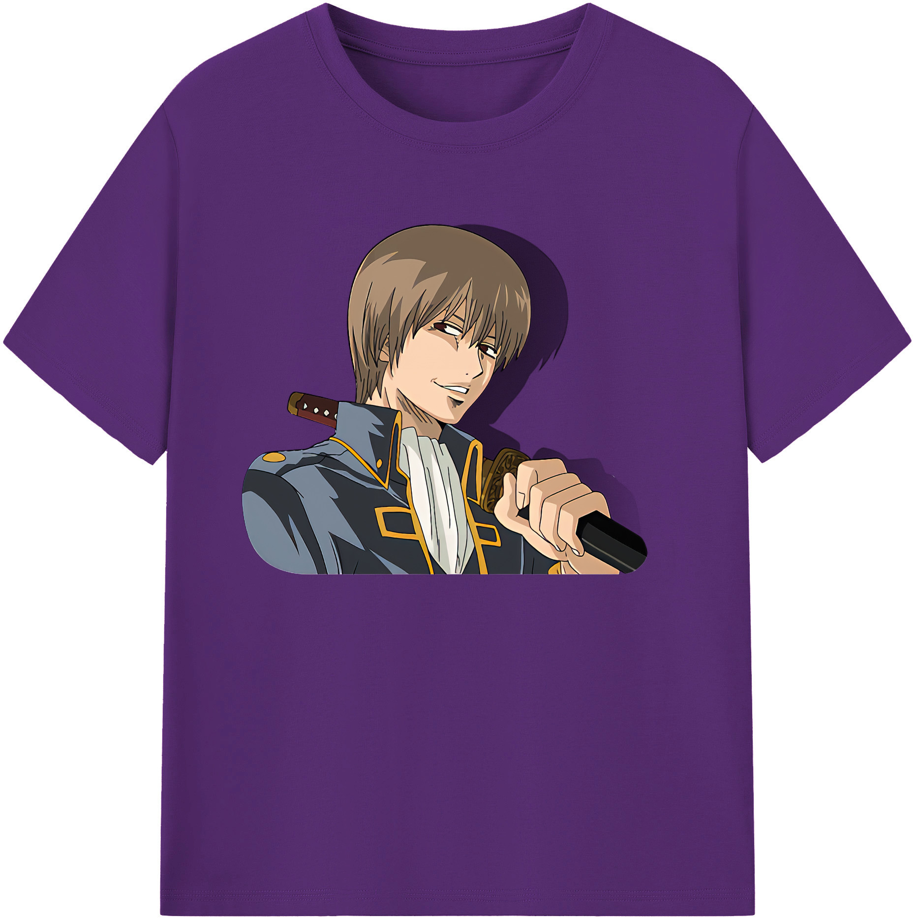 （画像用） ぎんたま 坂田銀時（さかたぎんとき） 神楽 志村新八（しむら しんぱち） GINTAMA Sakata Gintoki Kagura Shimura Shinpachi 綿100％ メンズ半袖Tシャツ｜肌触りやわらか＆通気性